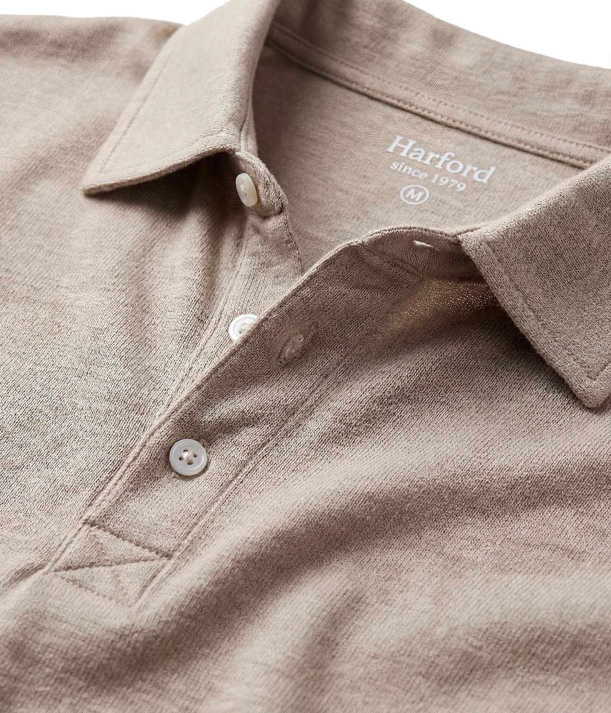 Men Knitted Polo in SAND
