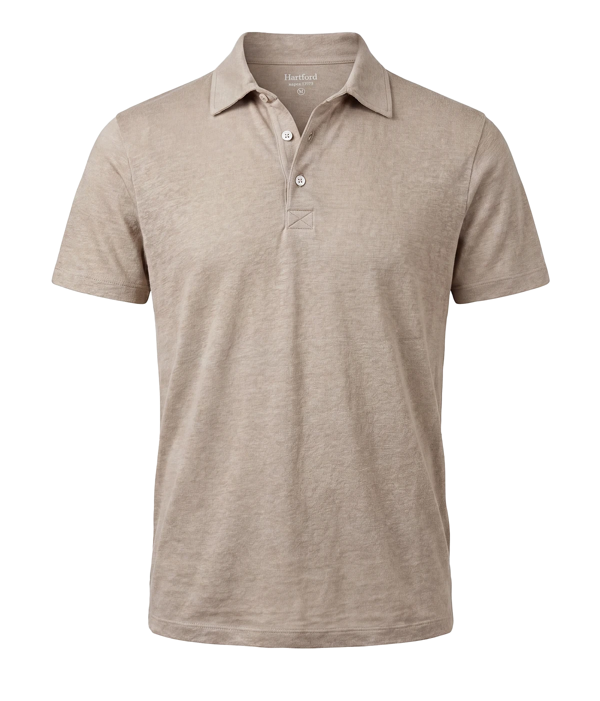 Men Knitted Polo in SAND