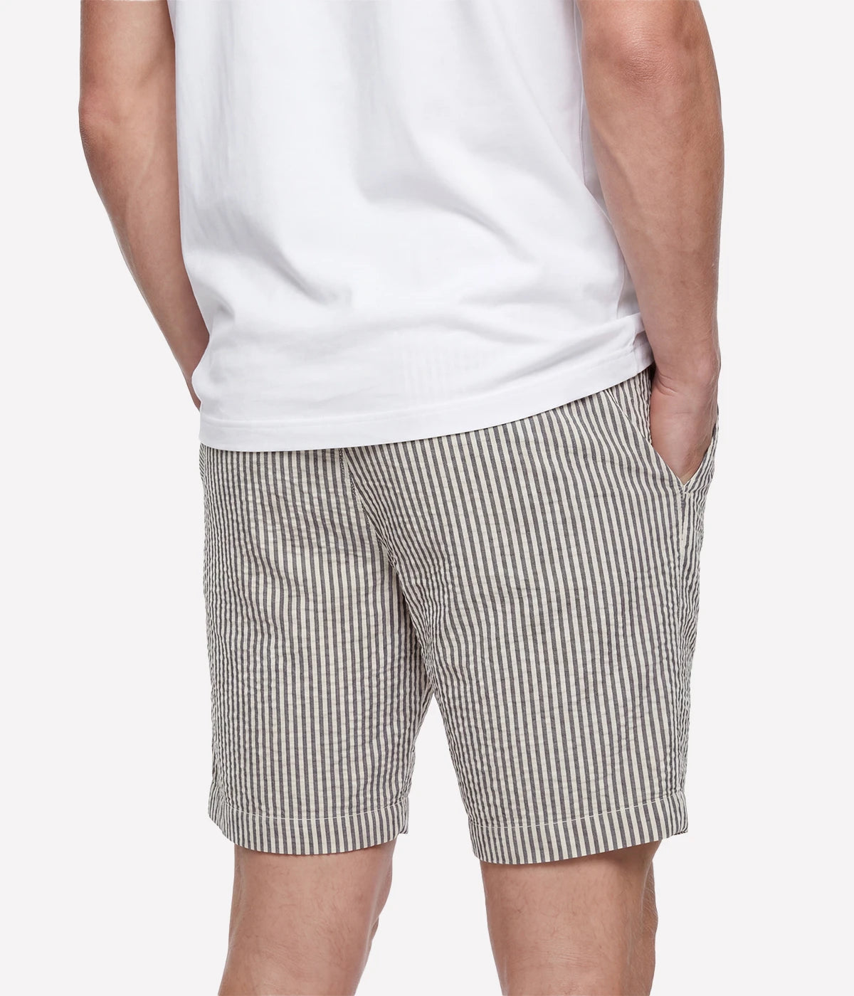 Taylor Woven Short in Blue and Cream