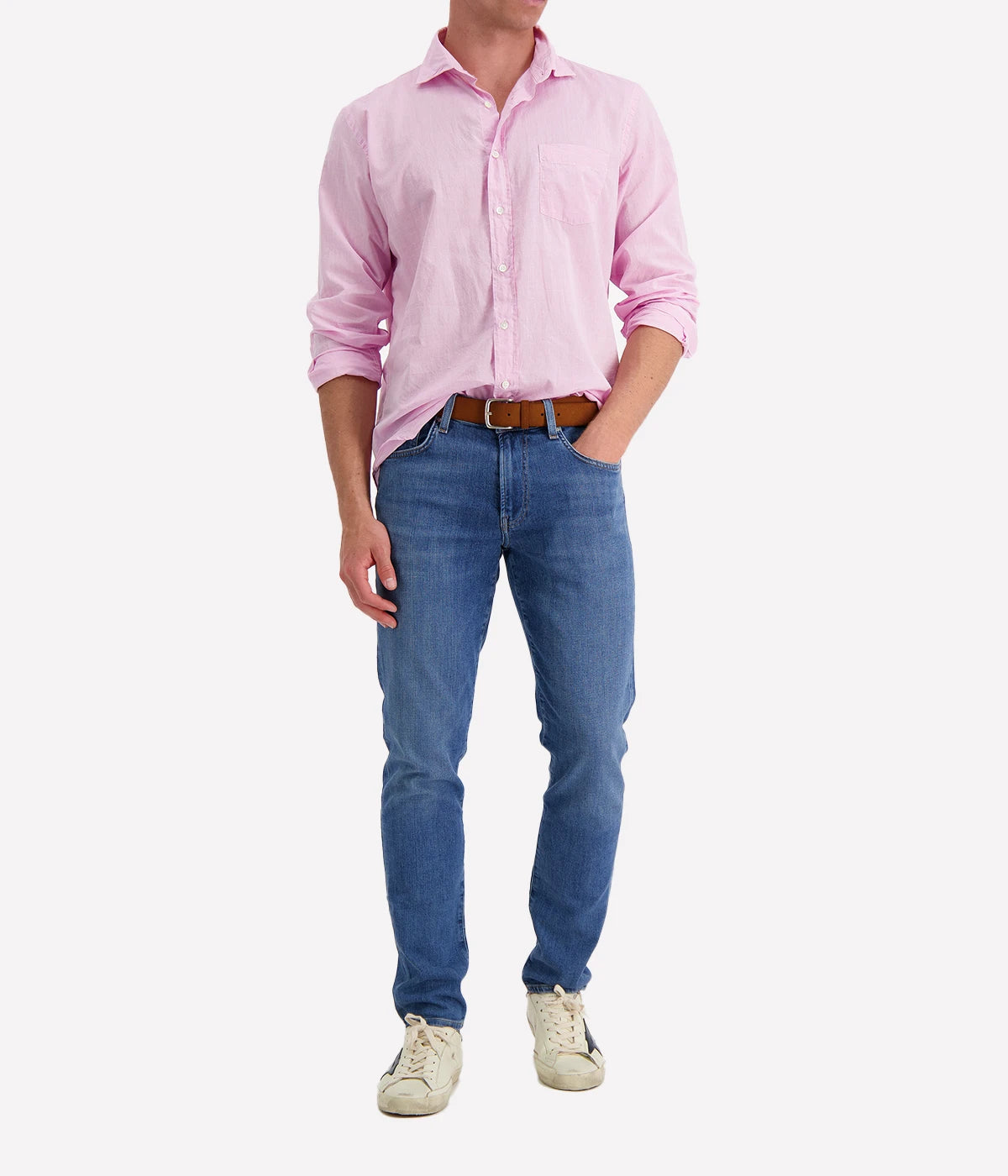 Paul Woven Shirt in Pink
