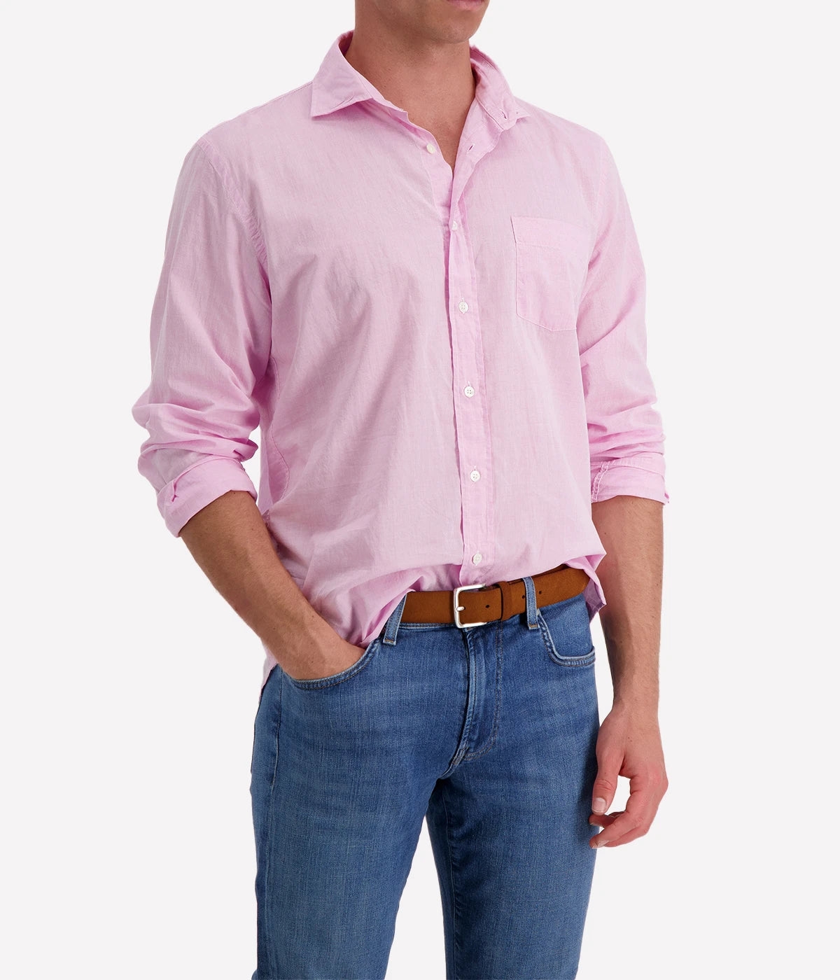Paul Woven Shirt in Pink