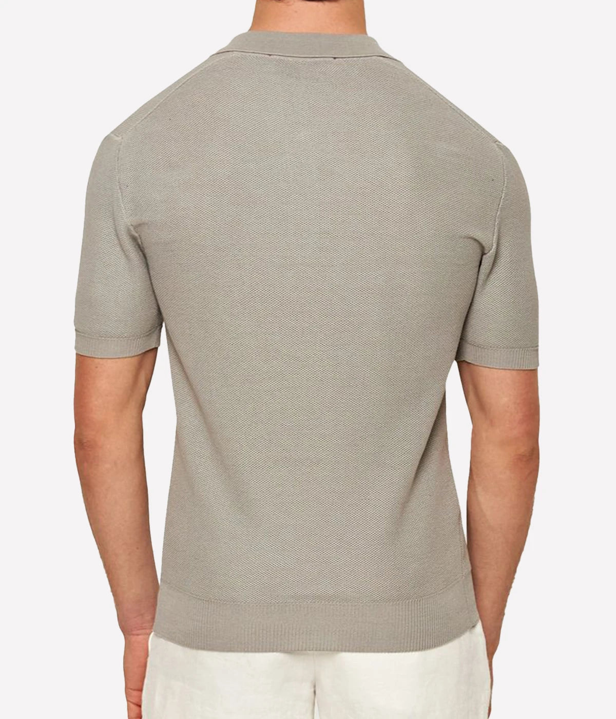 Horton Pique Stitch Polo in Cinder