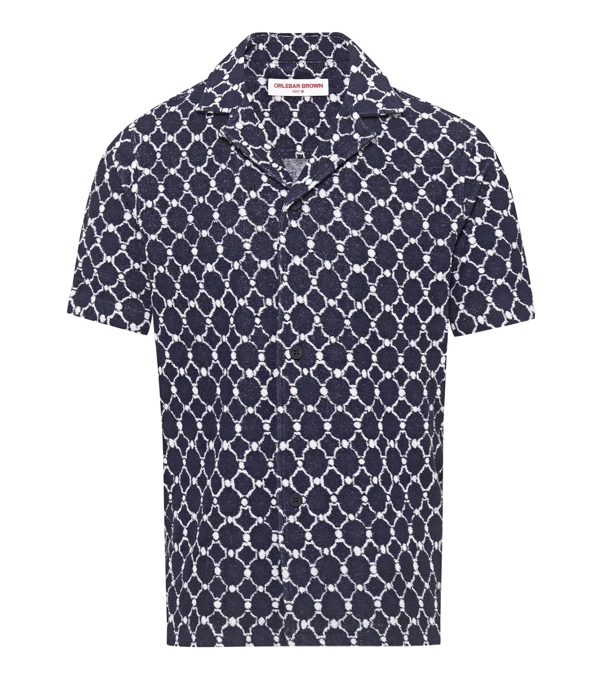 Howell Geo Knit Shirt in Midnight Navy
