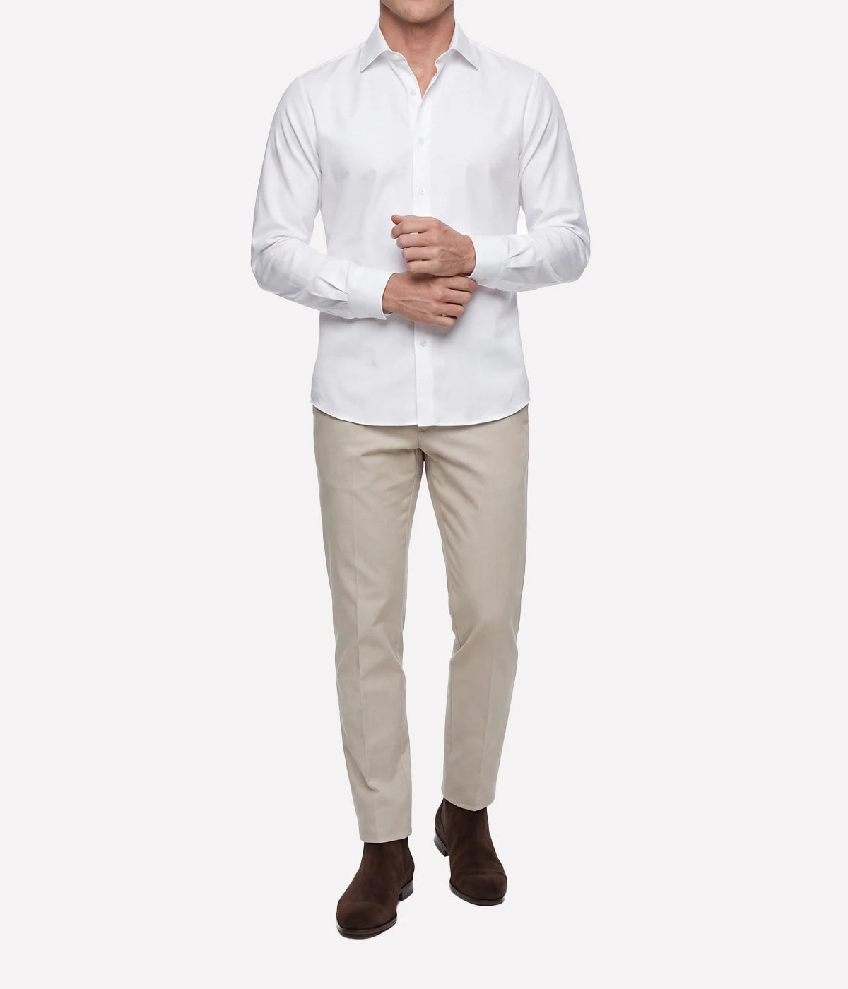Slim Fit Shirt In Smooth White