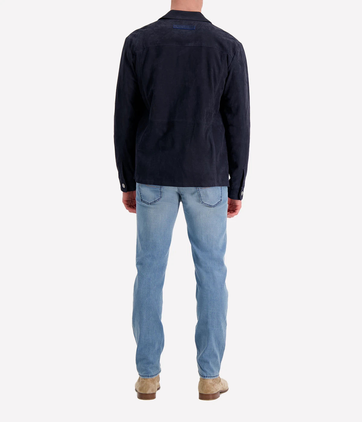 Leather Overshirt in Blue