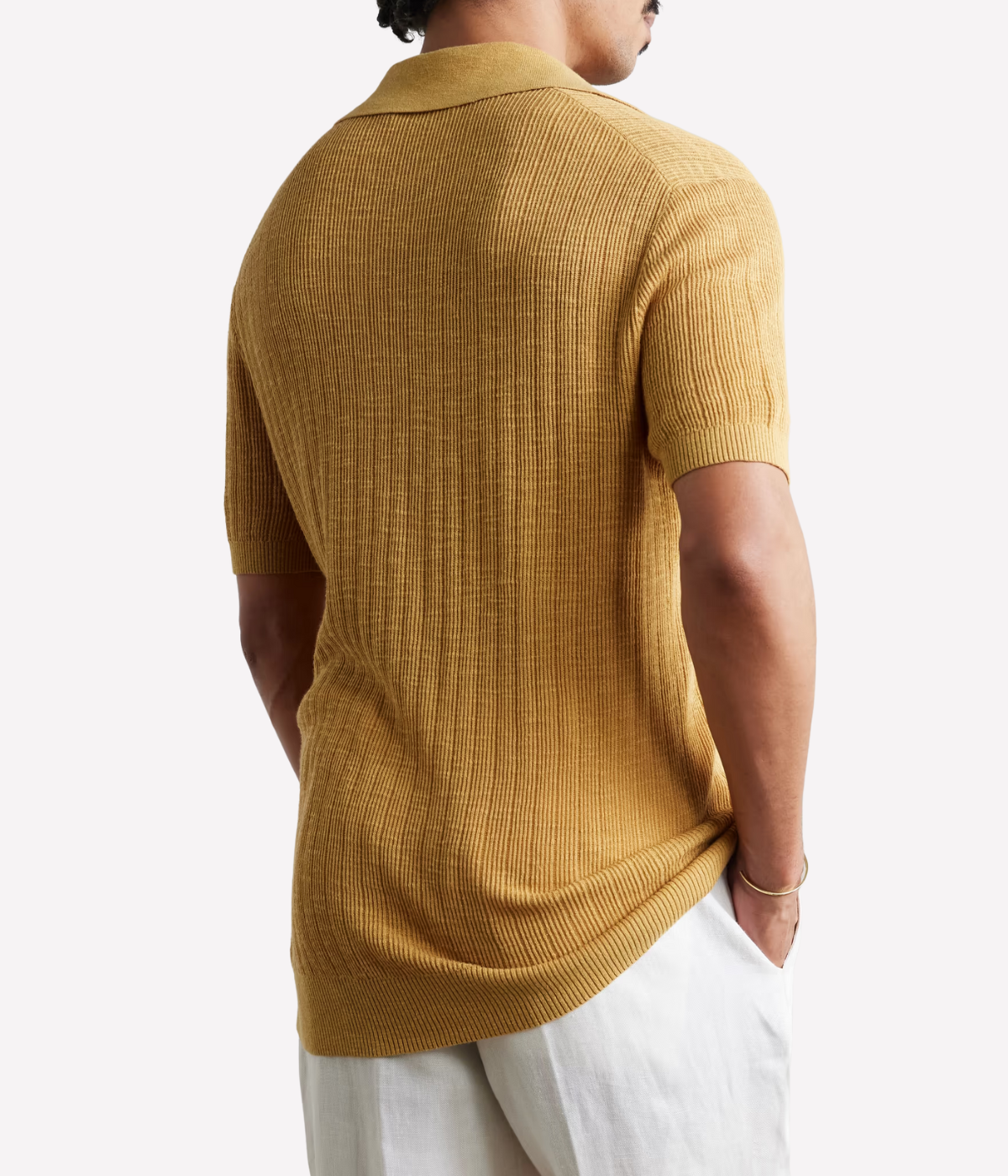 Joaquim V Neck Polo Short Sleeve in Tuscan Sun