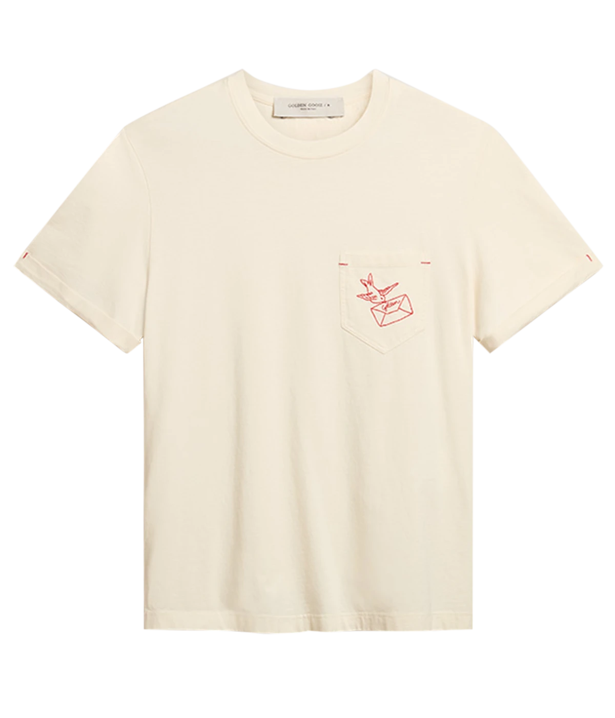 Journey T-shirt in Heritage White Dark Red