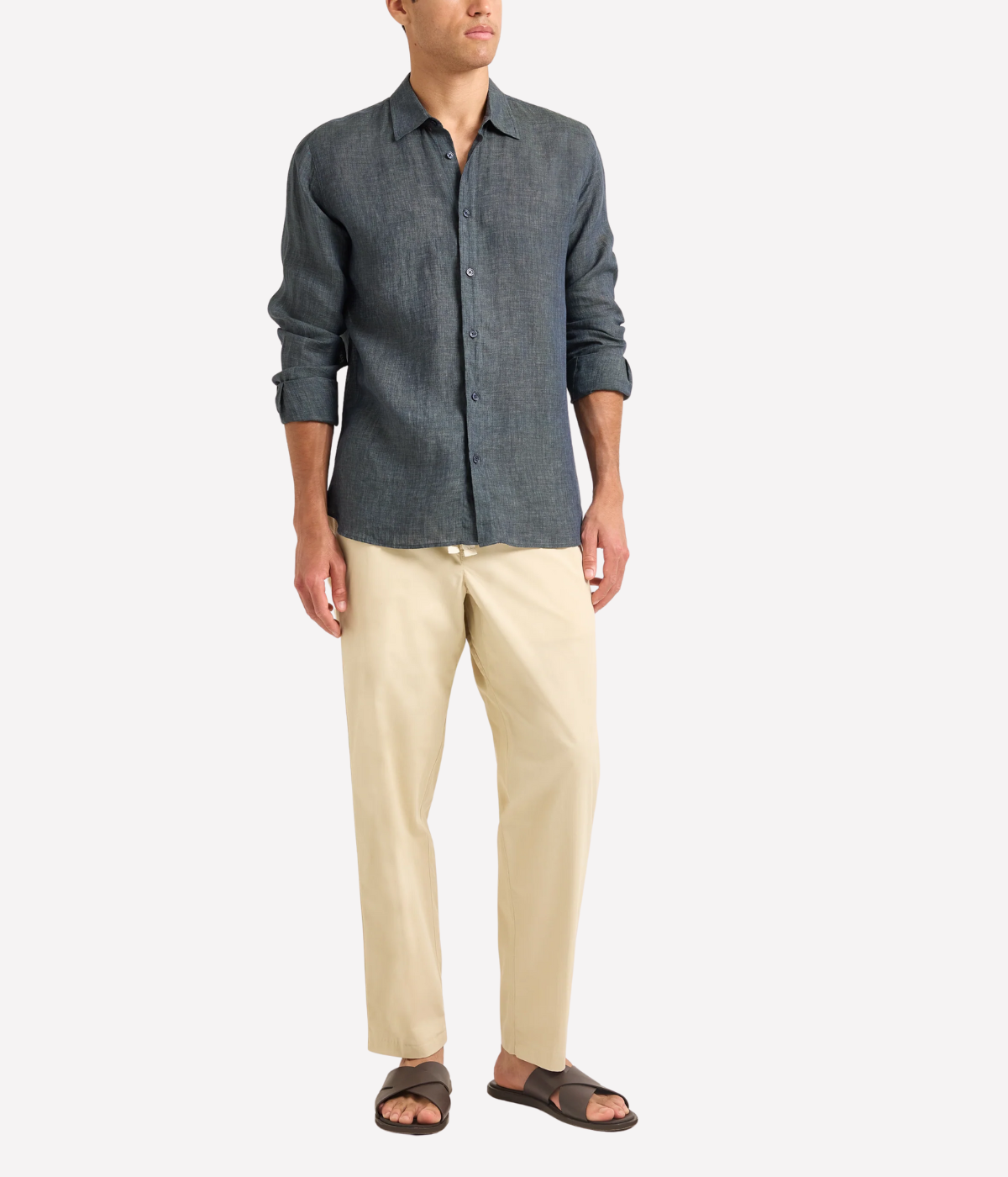 Justin Lino Stitch Shirt in Saltwater Blue