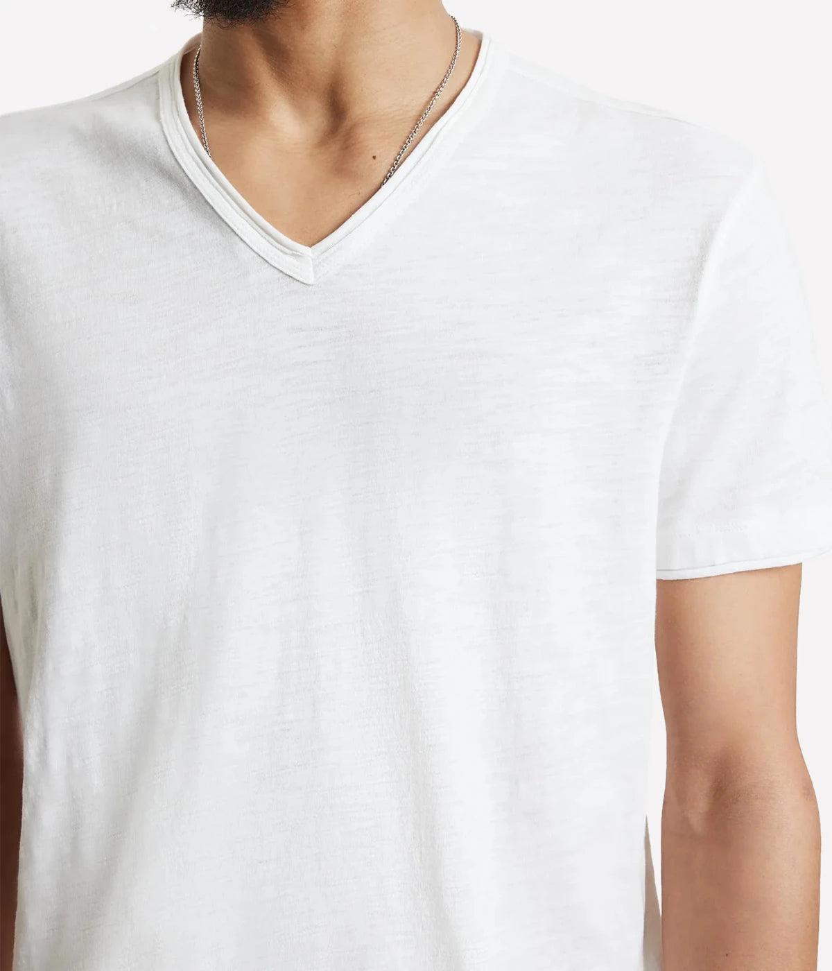 Miles Slub V Neck In Salt