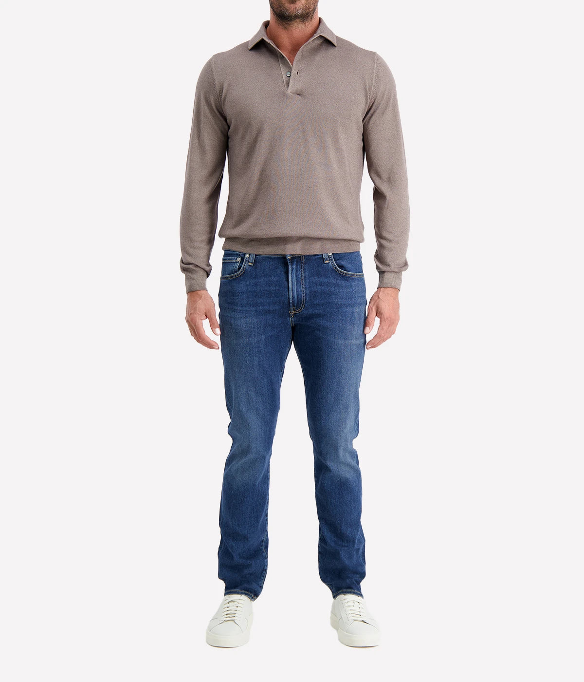 Long Sleeve Polo in ARMY