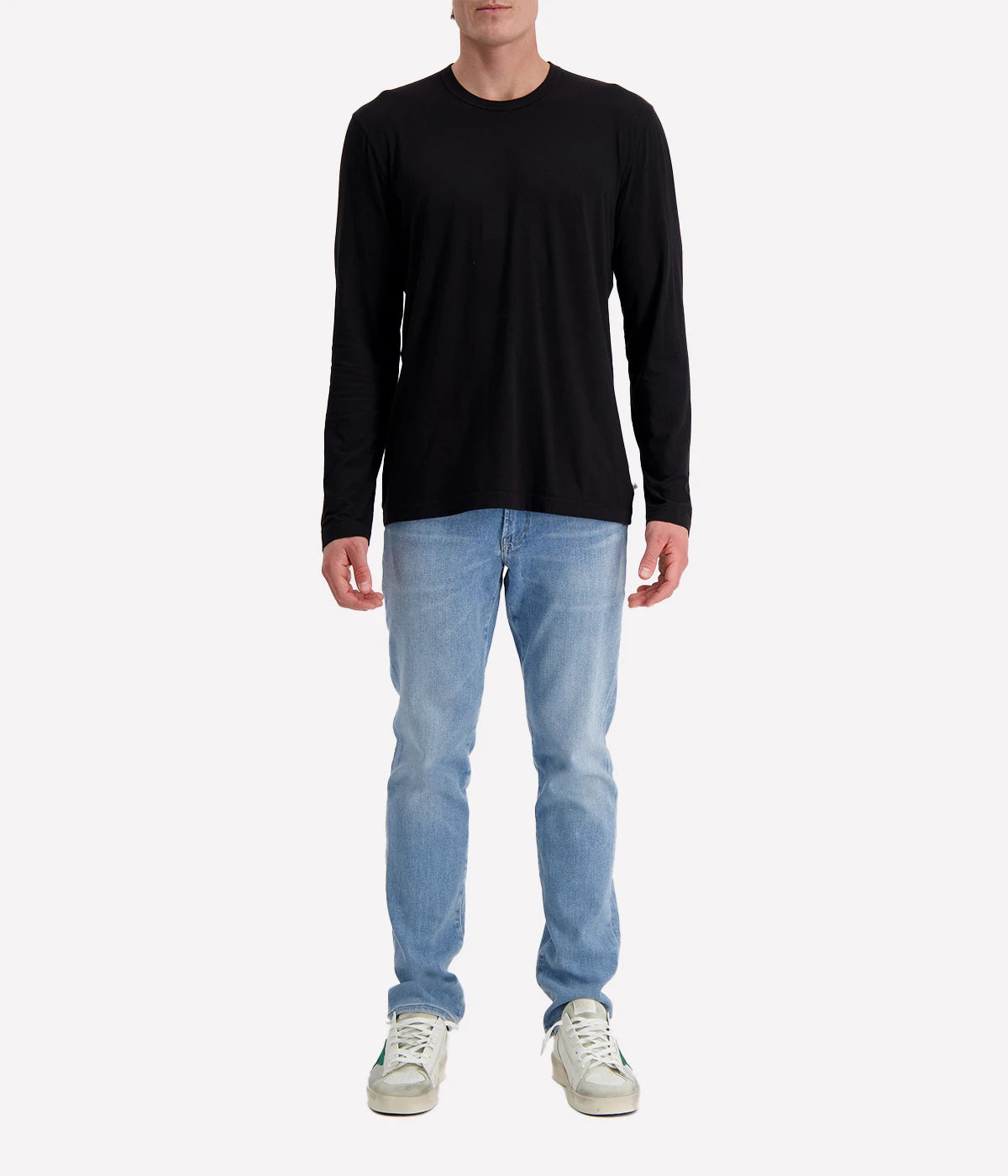 Long-sleeve crew neck shirt in ultra-soft 100% cotton, garment-dyed for a relaxed, lived-in feel. Classic fit with clean-finished hems, perfect for layering or wearing solo.
