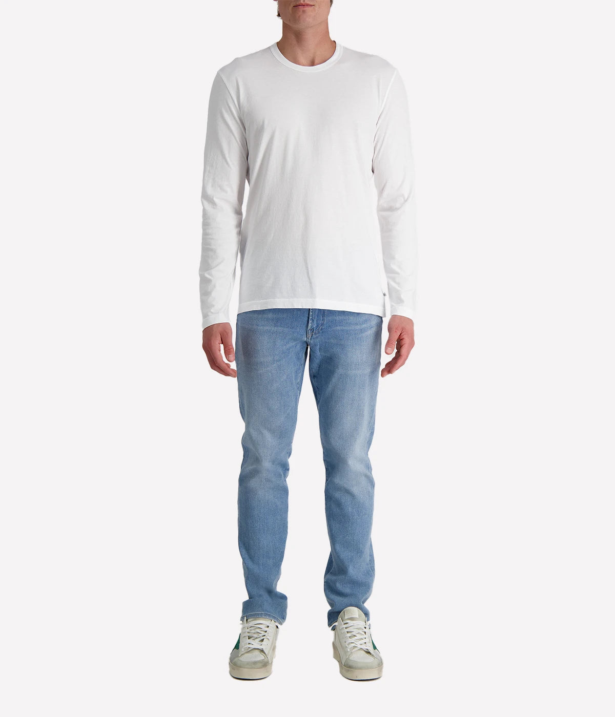 Long-sleeve crew neck shirt in ultra-soft 100% cotton, garment-dyed for a relaxed, lived-in feel. Classic fit with clean-finished hems, perfect for layering or wearing solo.