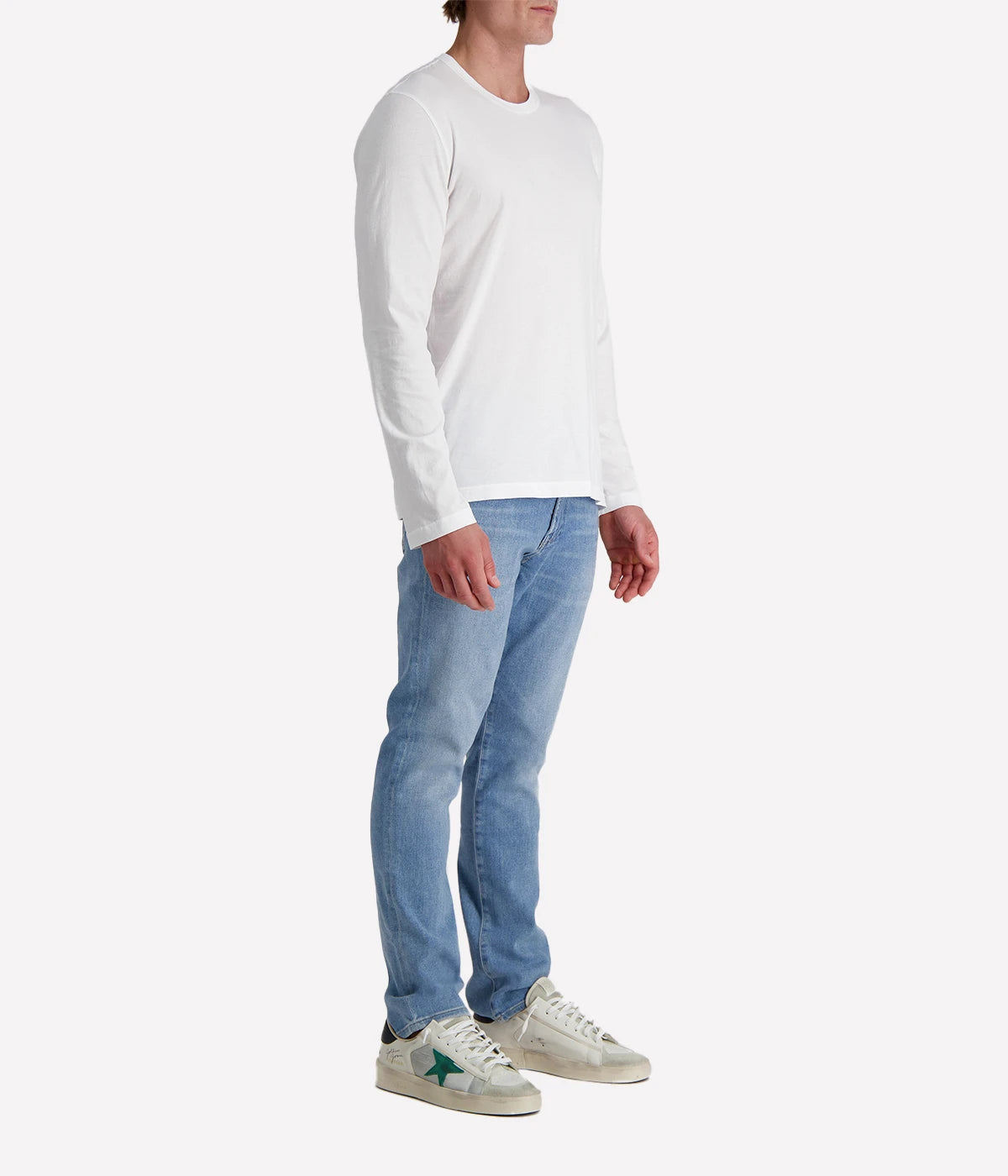 Long-sleeve crew neck shirt in ultra-soft 100% cotton, garment-dyed for a relaxed, lived-in feel. Classic fit with clean-finished hems, perfect for layering or wearing solo.