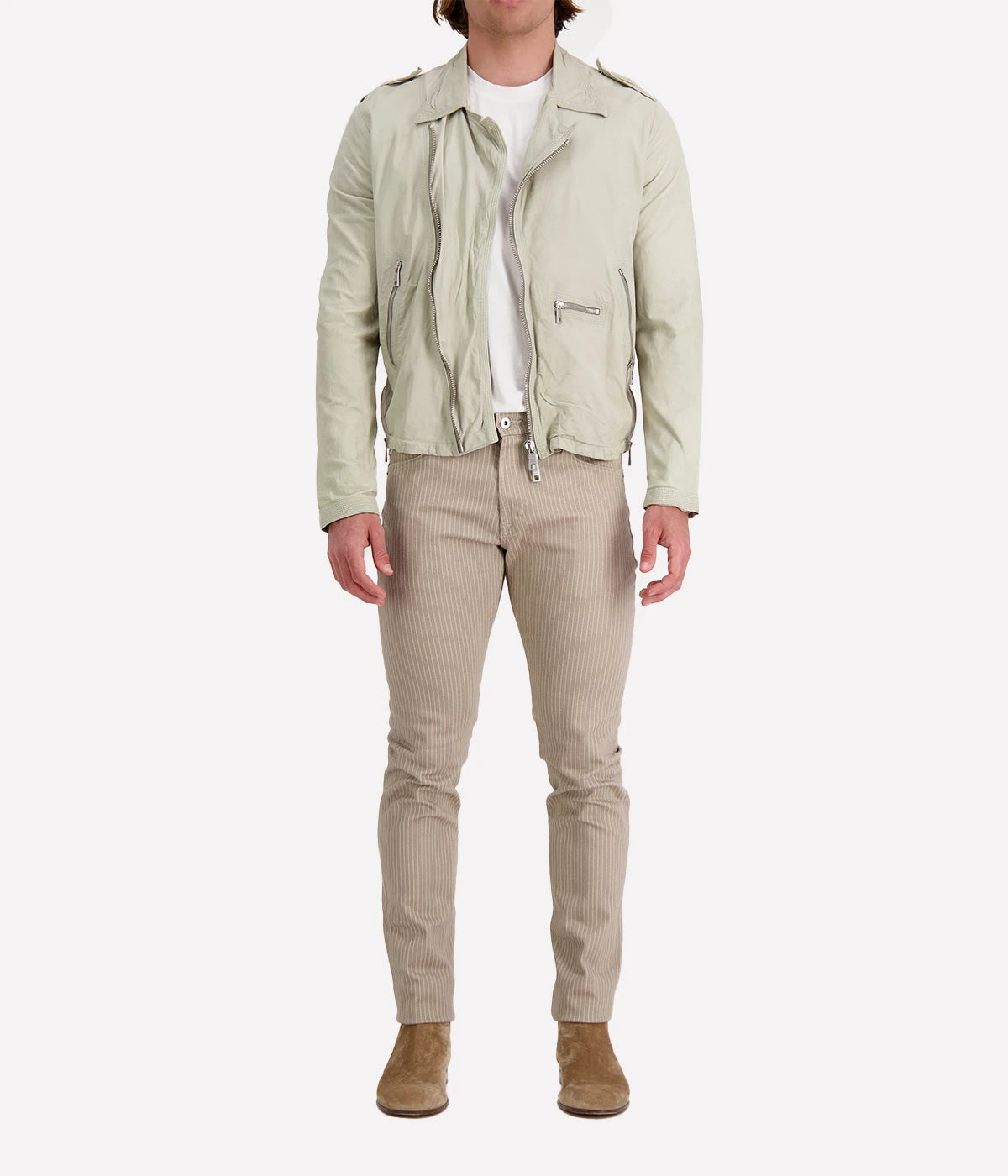 *FINAL SALE* Leather Jacket in Abbey