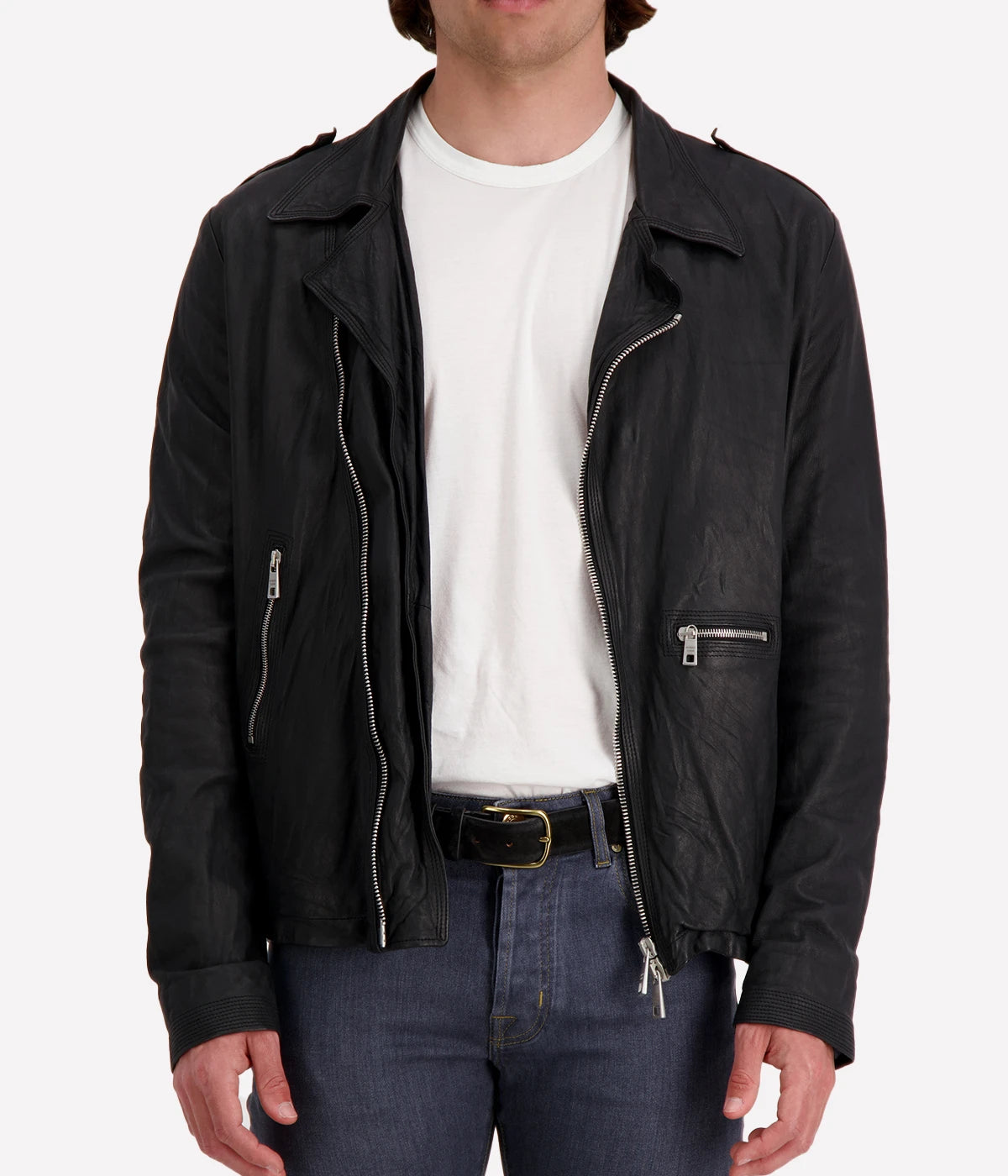 Leather Jacket in Nero