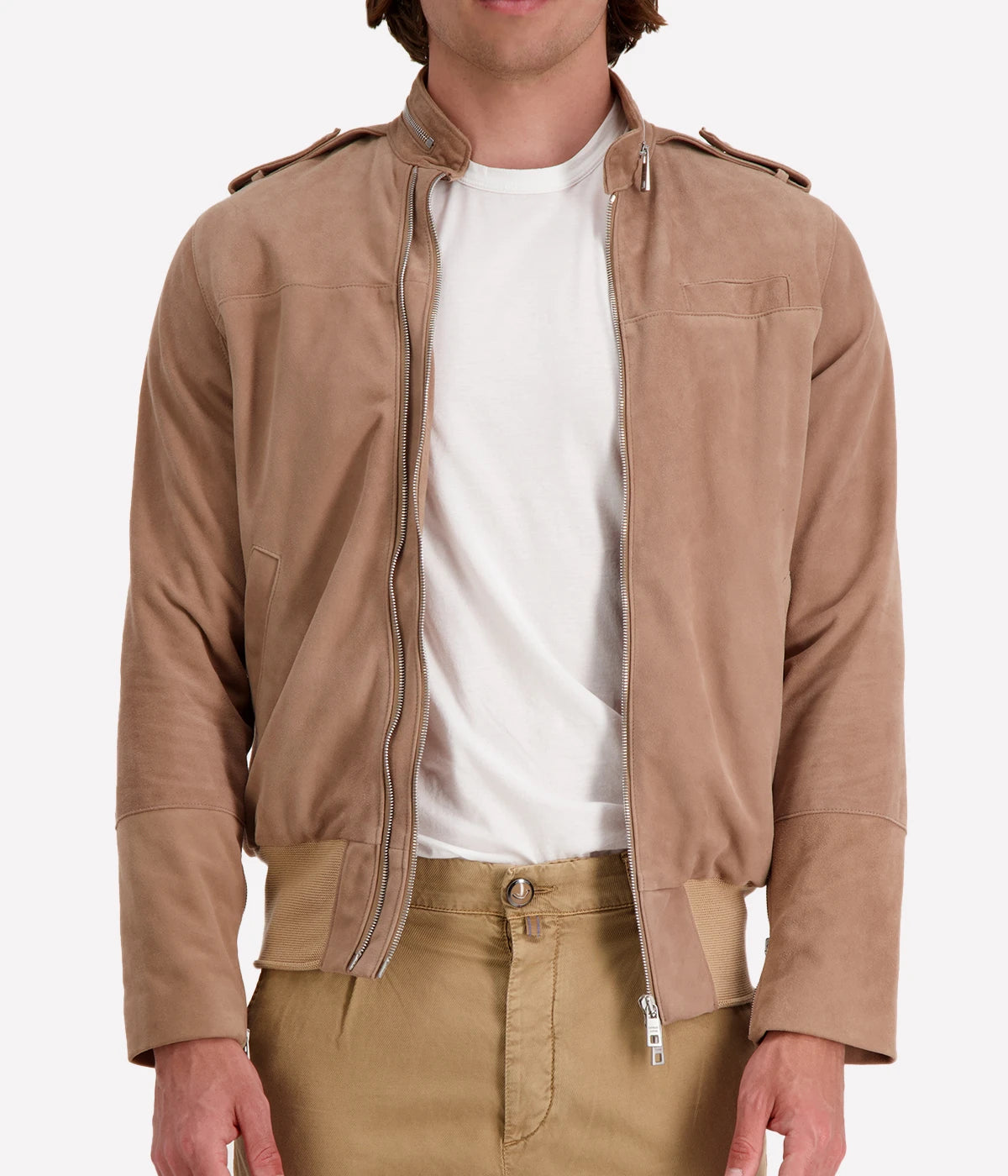 *FINAL SALE* Leather Jacket in Opale