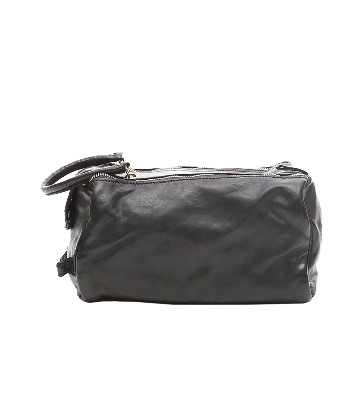 Leather Toiletries Bag in Black