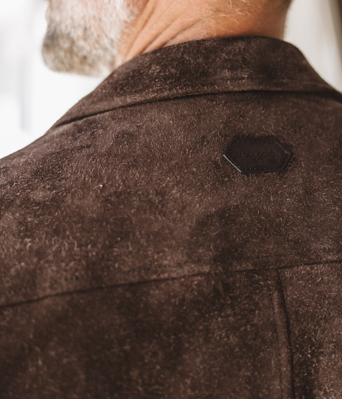 Light Jacket Leather Pelle Raw in Dark Chocolate
