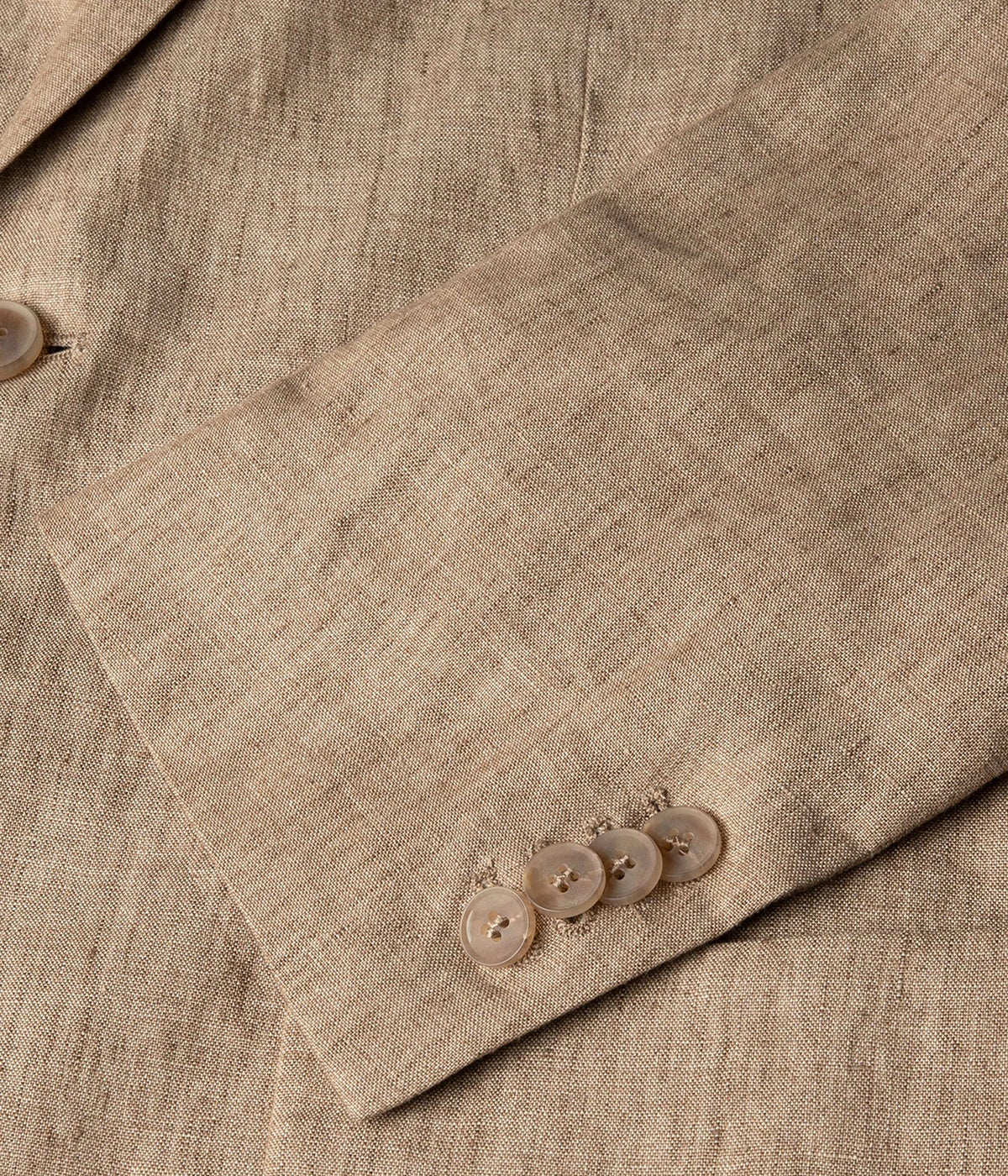 Linen Blazer in Dune Melange