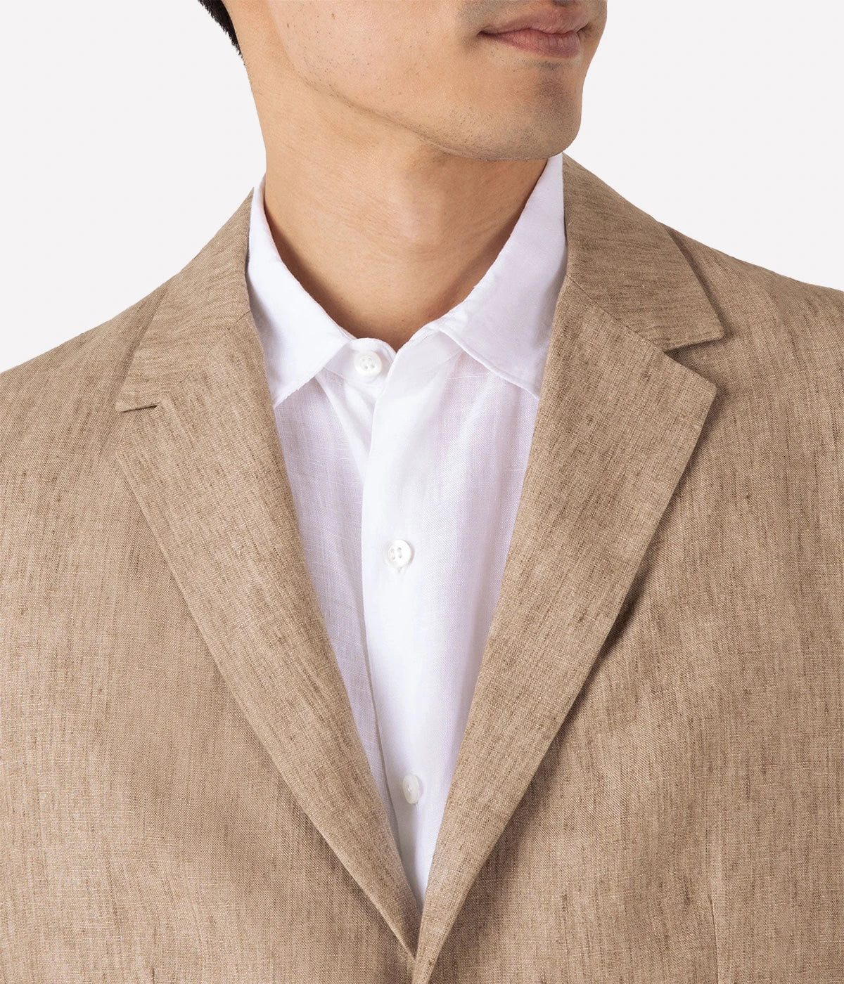 Linen Blazer in Dune Melange