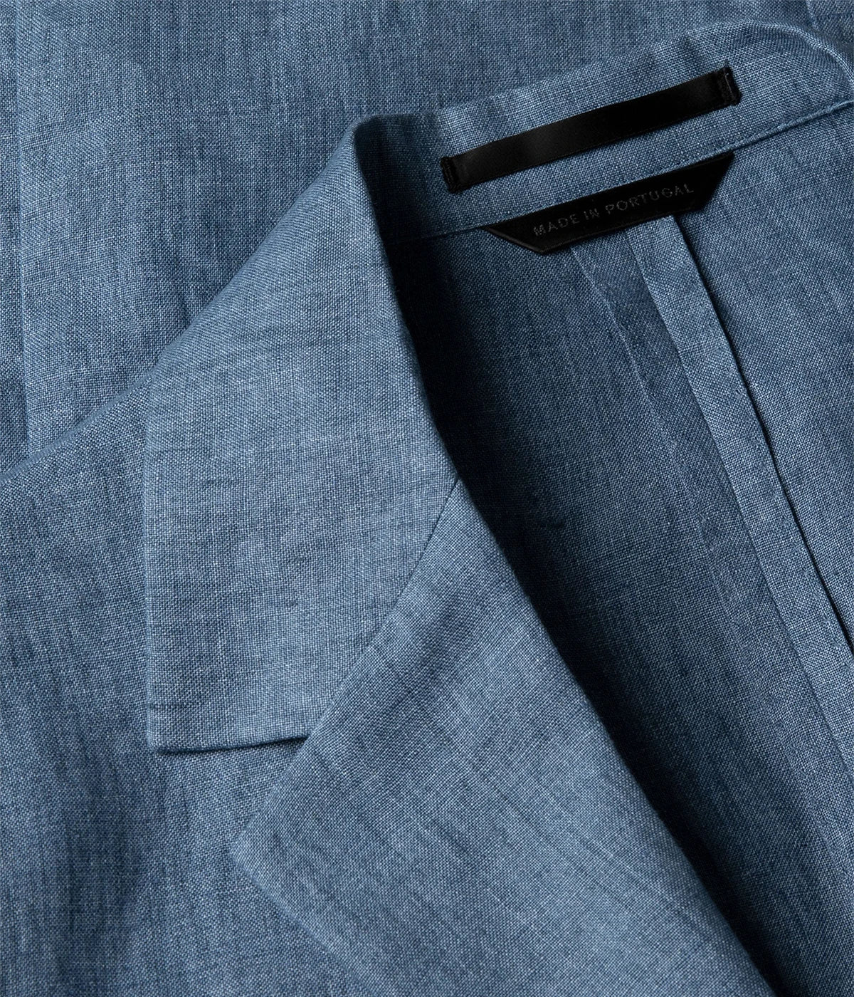 Linen Blazer in Soft Denim Melange