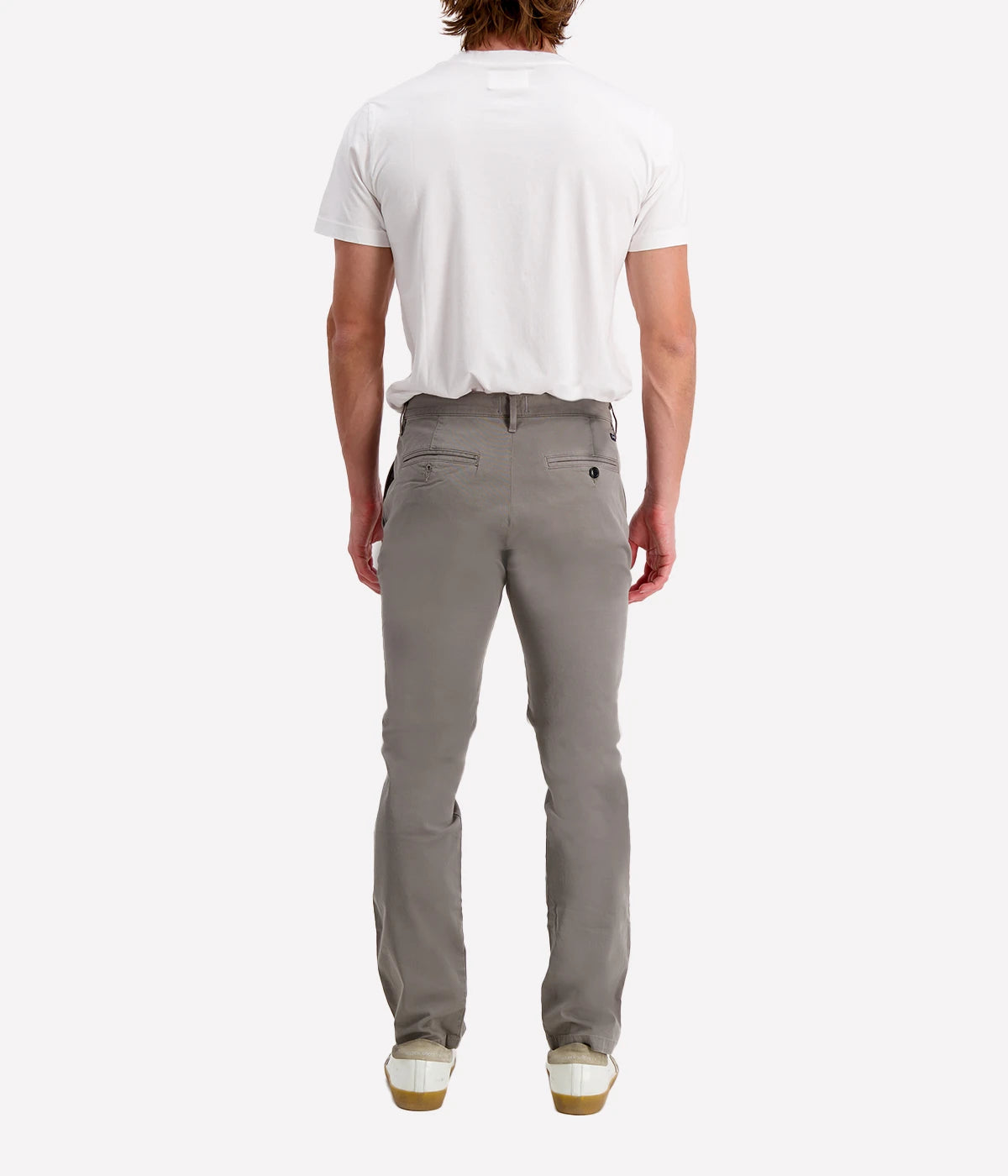 Back view of the chinos, featuring clean pocket details and tonal stitching.