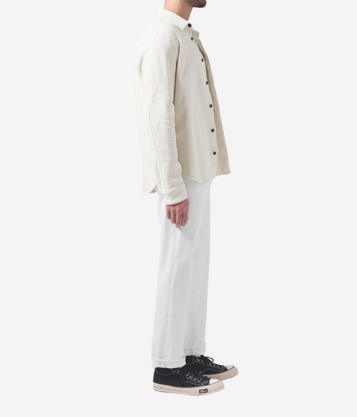 Citizens of Humanity London jeans in a crisp white wash, featuring a slim, tapered fit with a comfortable feel through the hip and thigh. Crafted from a soft organic cotton blend for a sleek yet flexible finish.