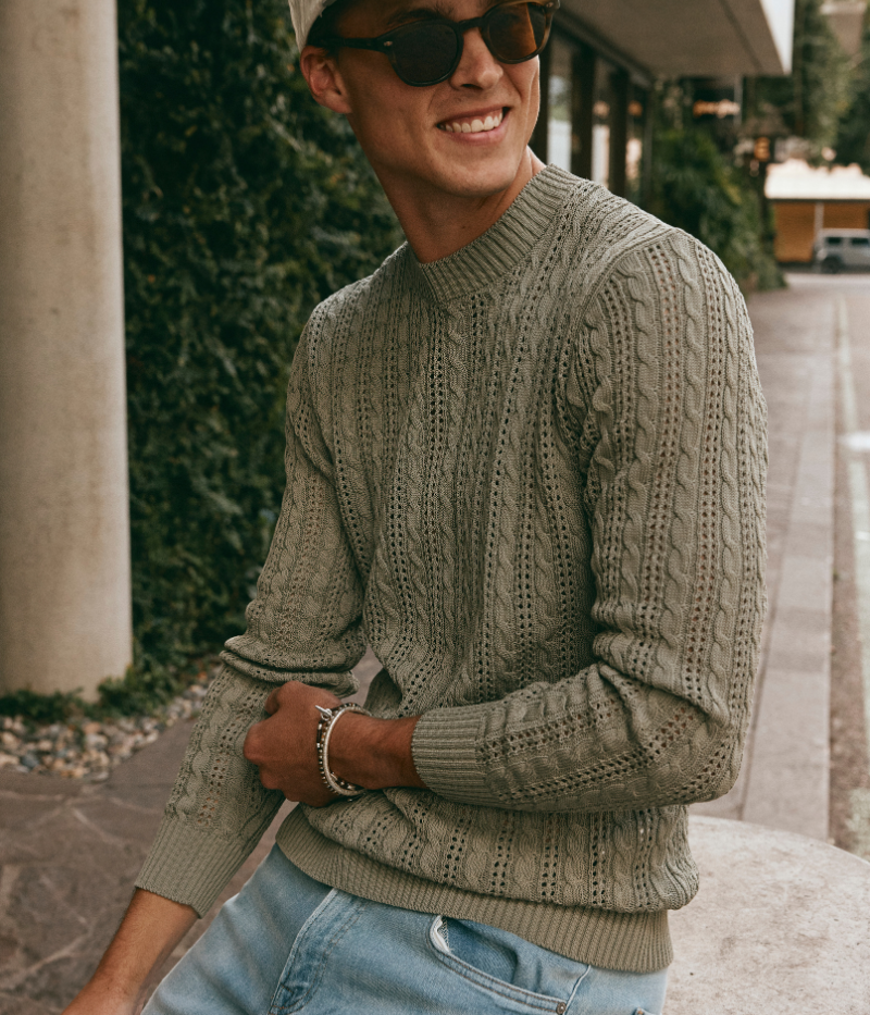 Long Sleeve Knit in Salvia
