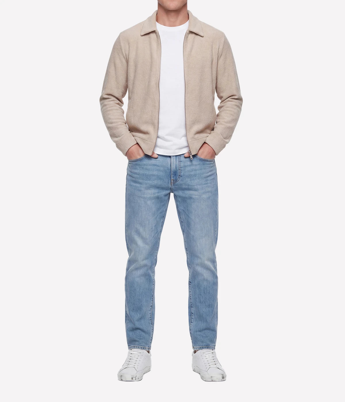 L/S Polo Zip Cardigan in 0320