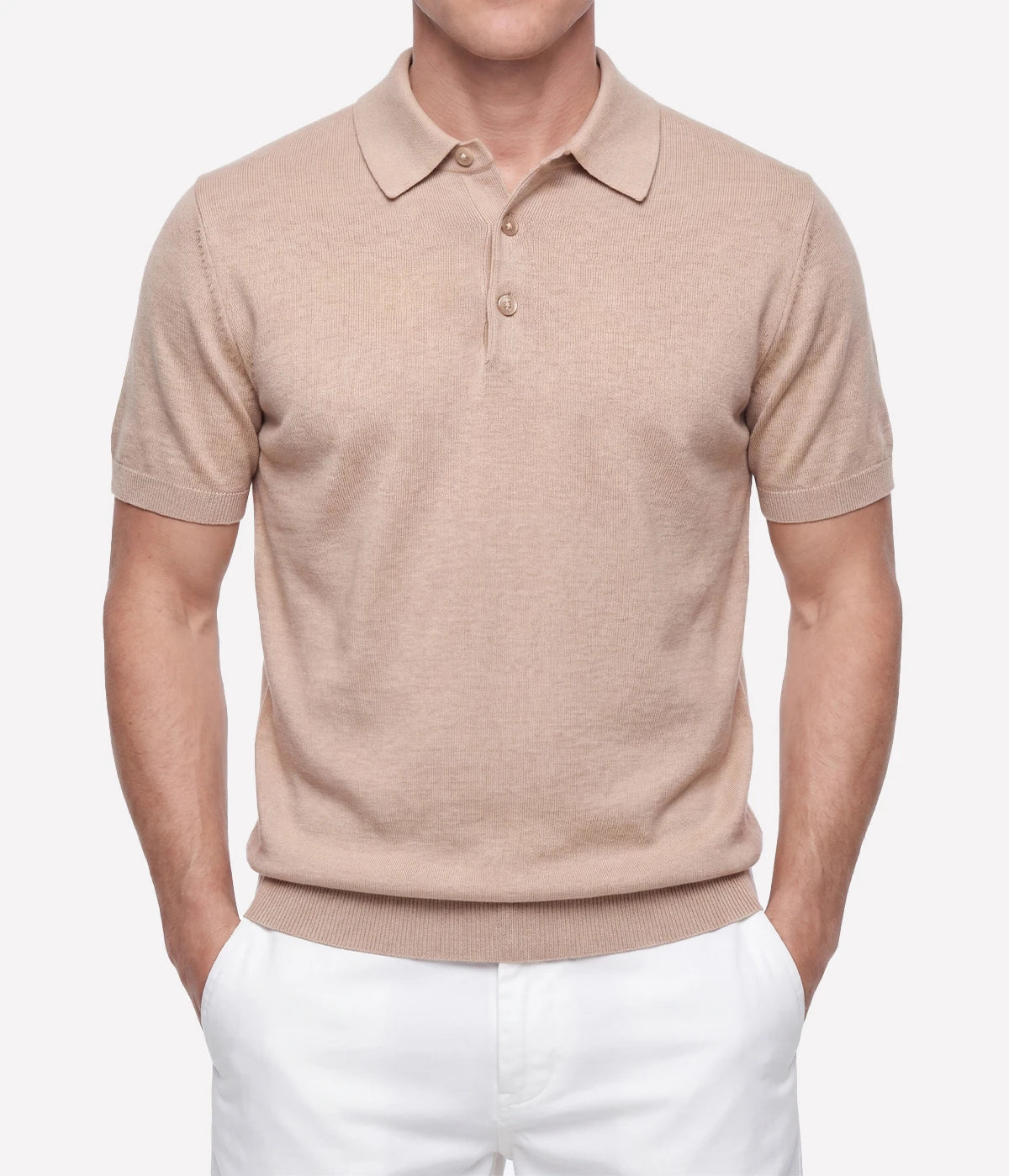 S/S Button Polo in 0320