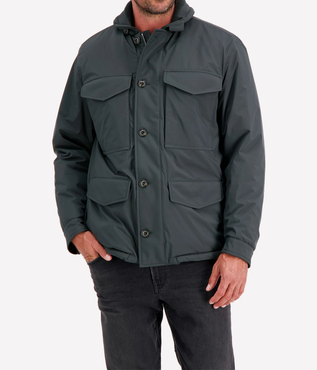Loyal Padded Field Jacket in Ortica