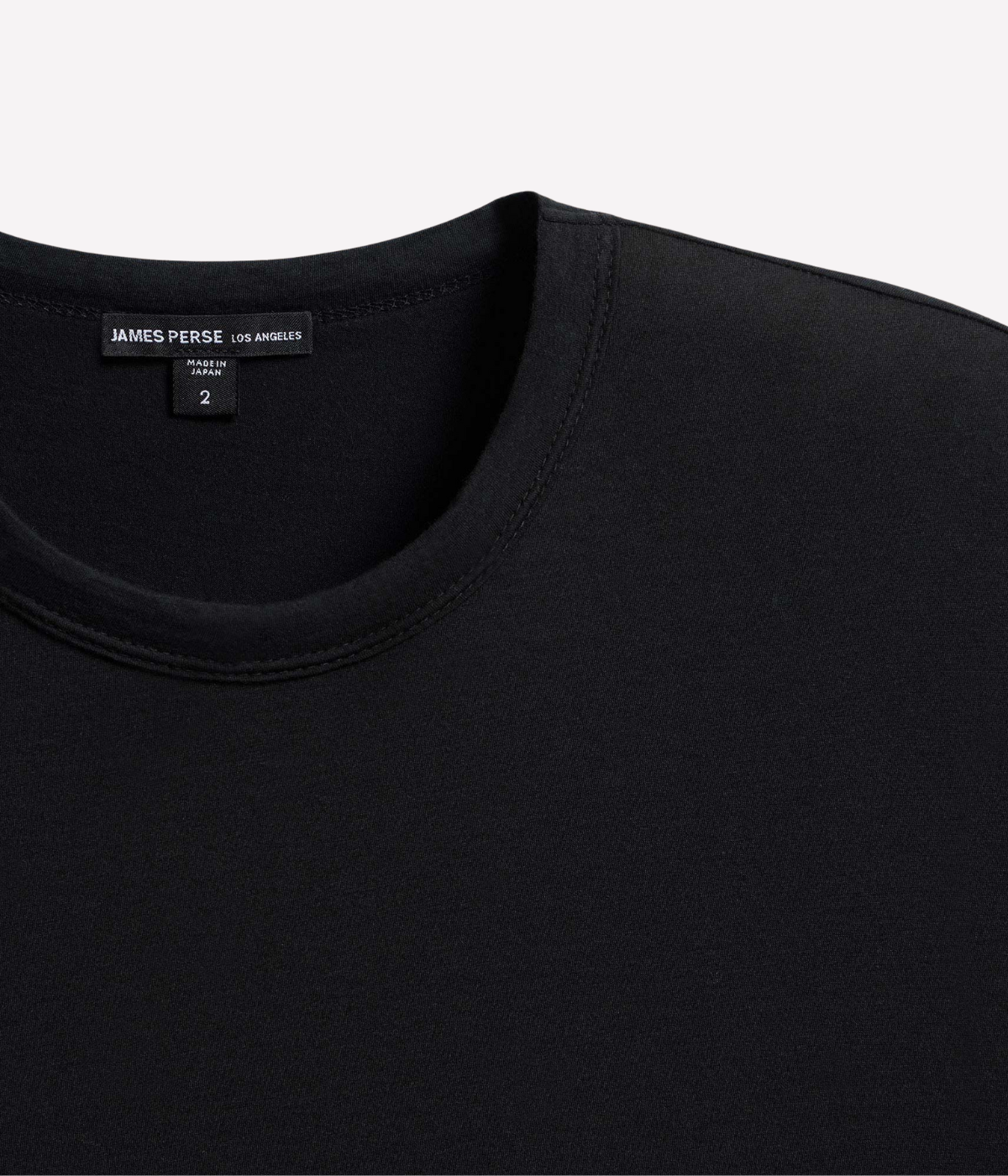 Luxe Lotus Jersey Crew Neck T-Shirt in Black