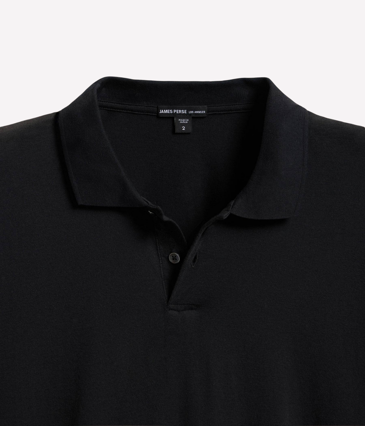 Luxe Lotus Jersey Polo in Black
