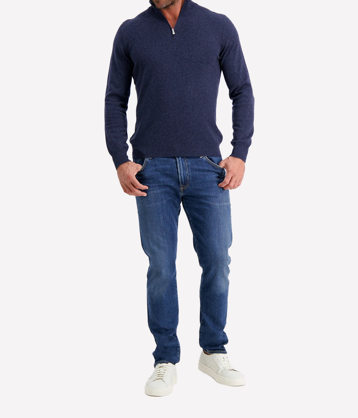 Mock Zip in BLUE