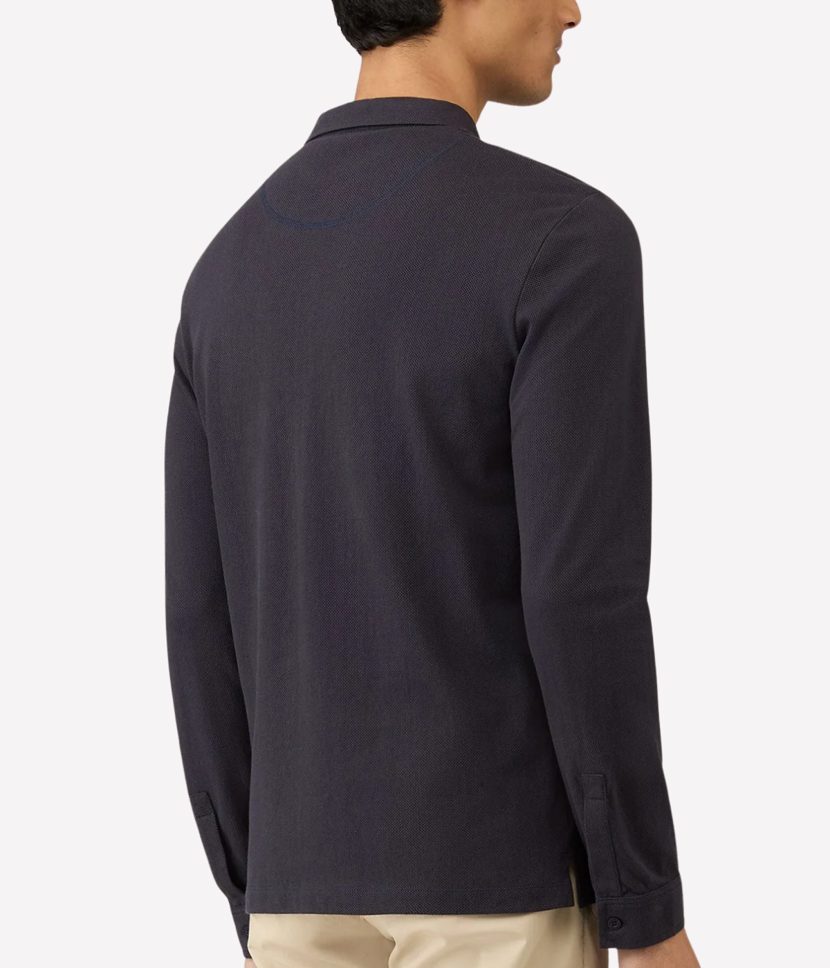 Long Sleeve Riviera Polo Shirt in Navy