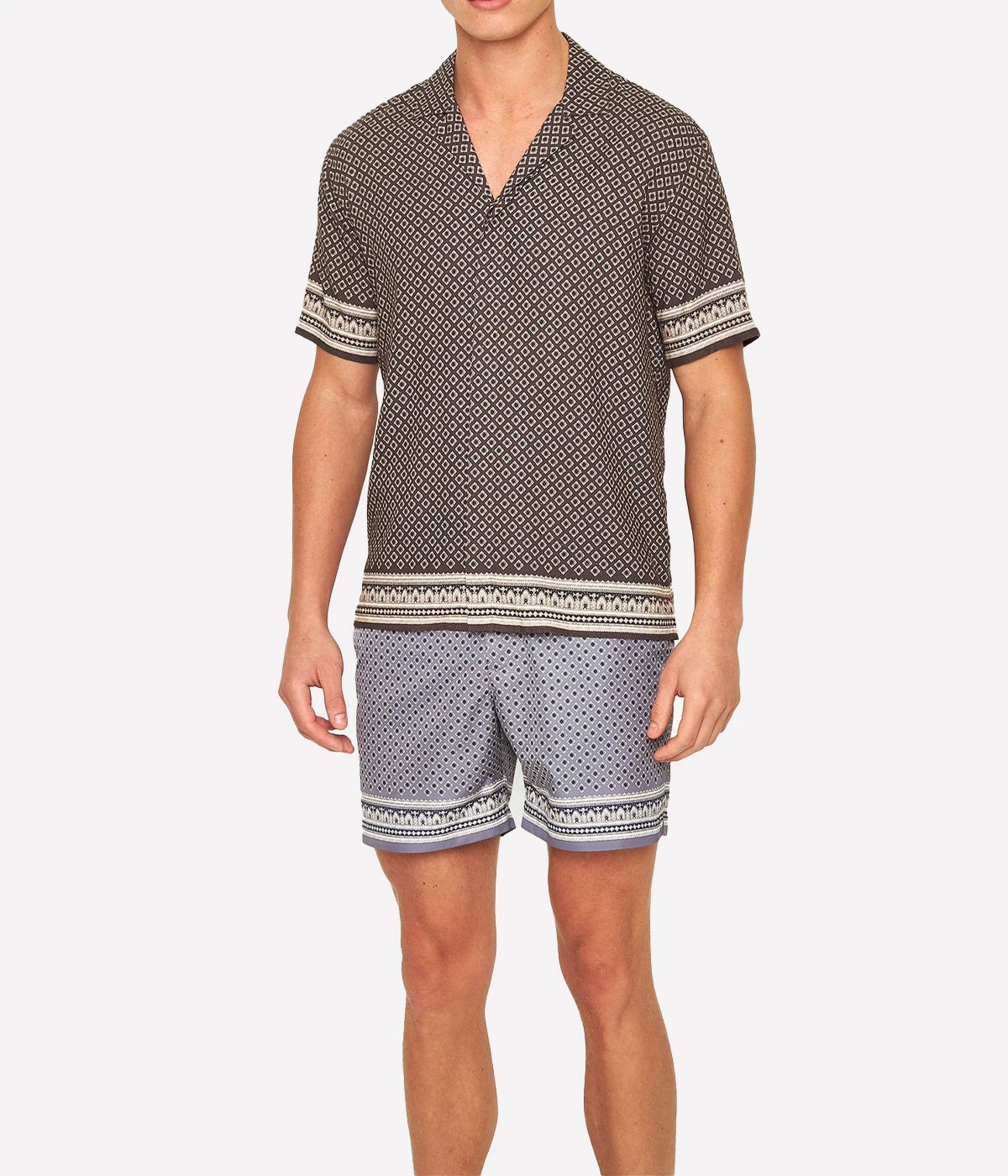 Maitan Solmio Print Shirt in Truffle