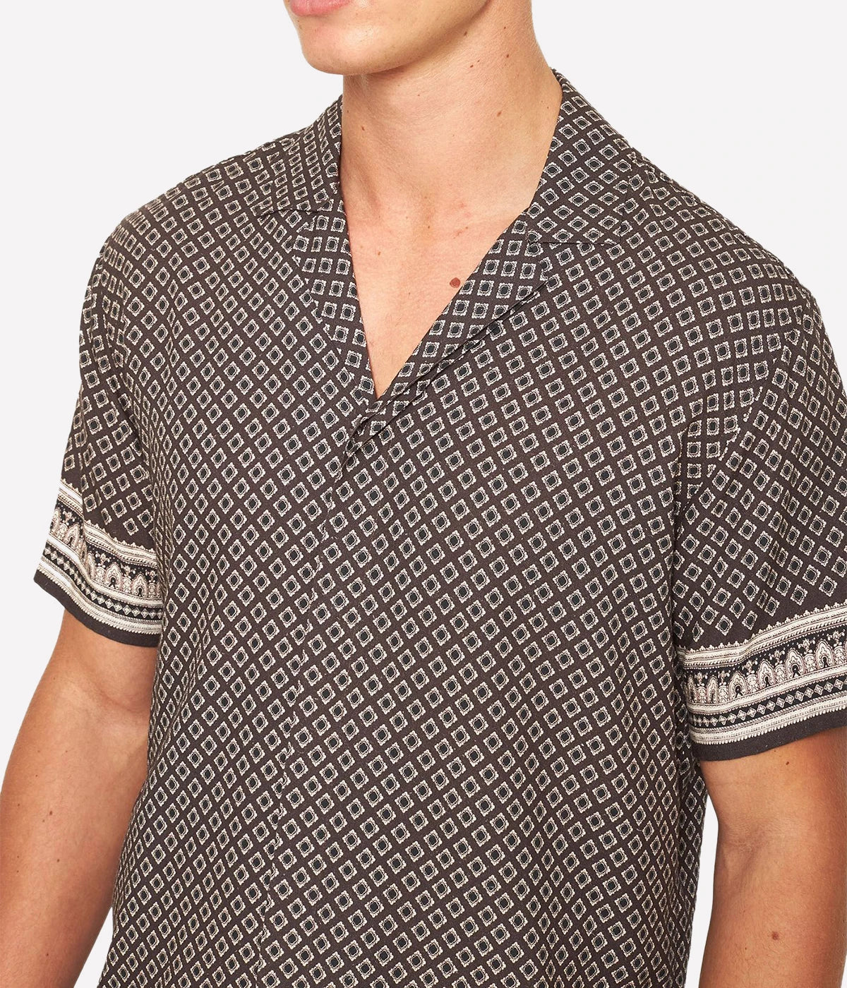 Maitan Solmio Print Shirt in Truffle