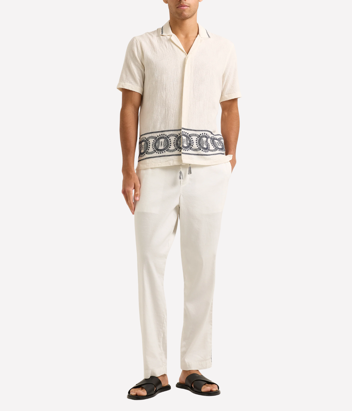 Maitan Cirqua Shirt in White Sands & Night Iris