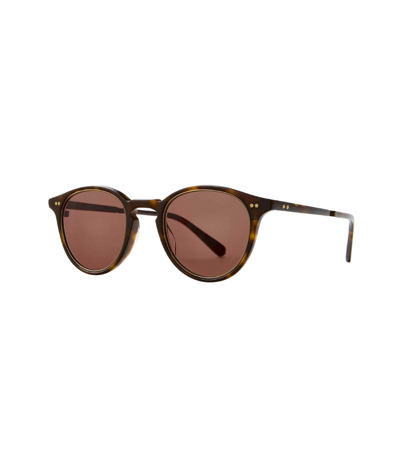 Angled shot of the Marmont II, displaying the rich Hickory Tortoise & Antique Orchid color and optical-quality CR39 lenses with anti-reflective coating.