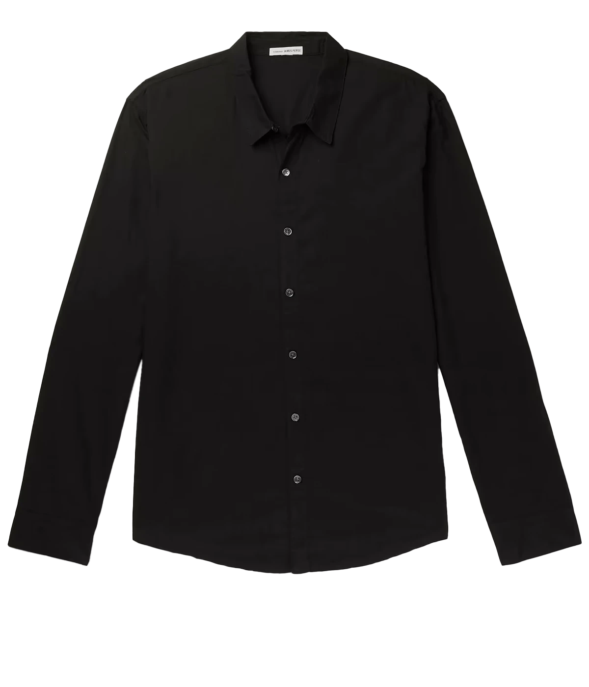 Matte Stretch Poplin Shirt in Black