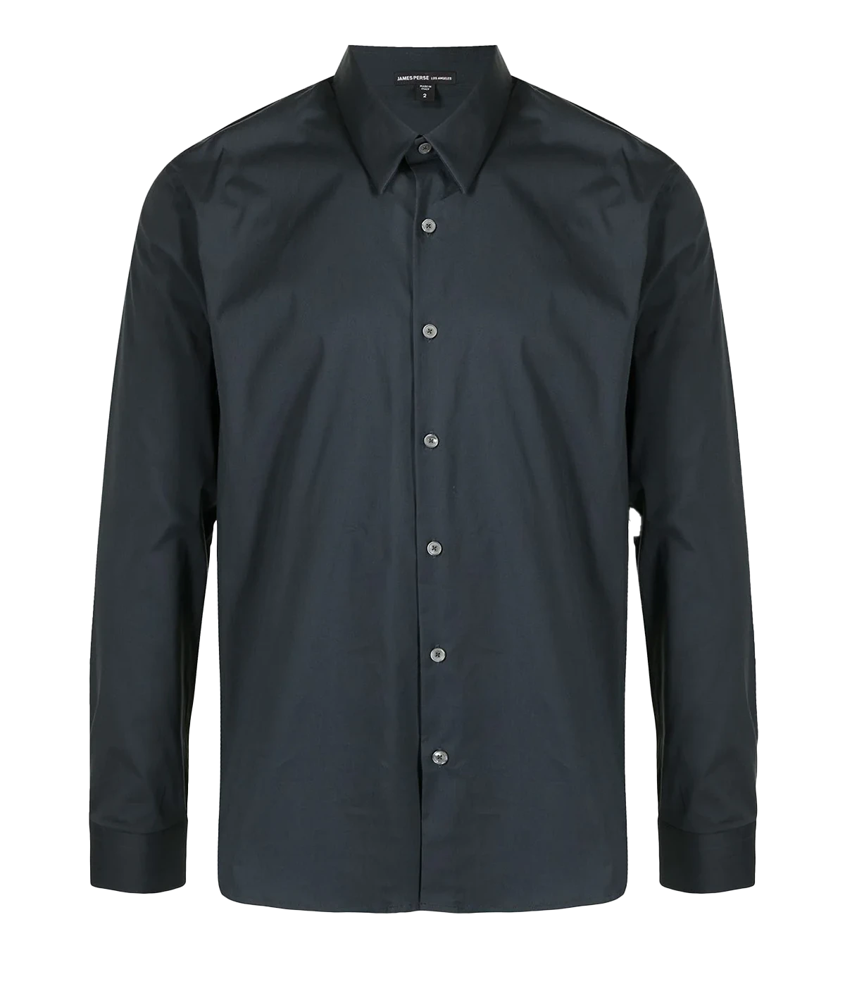 Matte Stretch Poplin Shirt in Navy