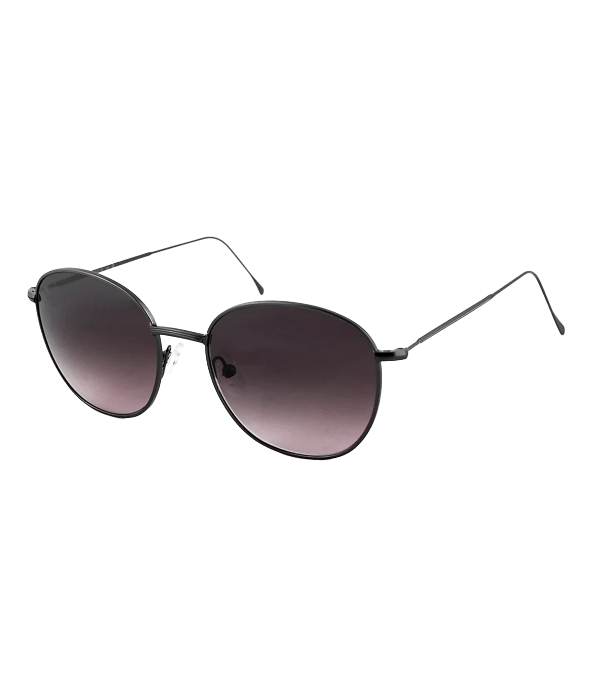 Maverick Sunglasses in Satin Shiny Black & Dark Purple Degrade