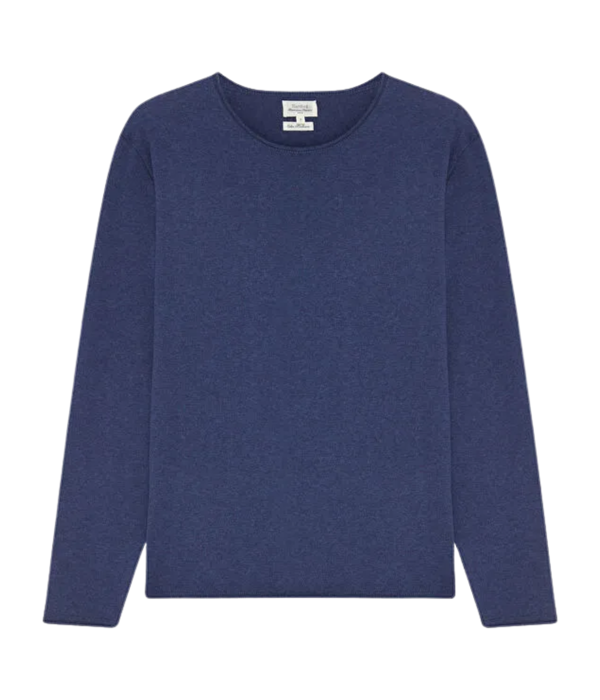 Mens Knitted Pullover Crew in Navy