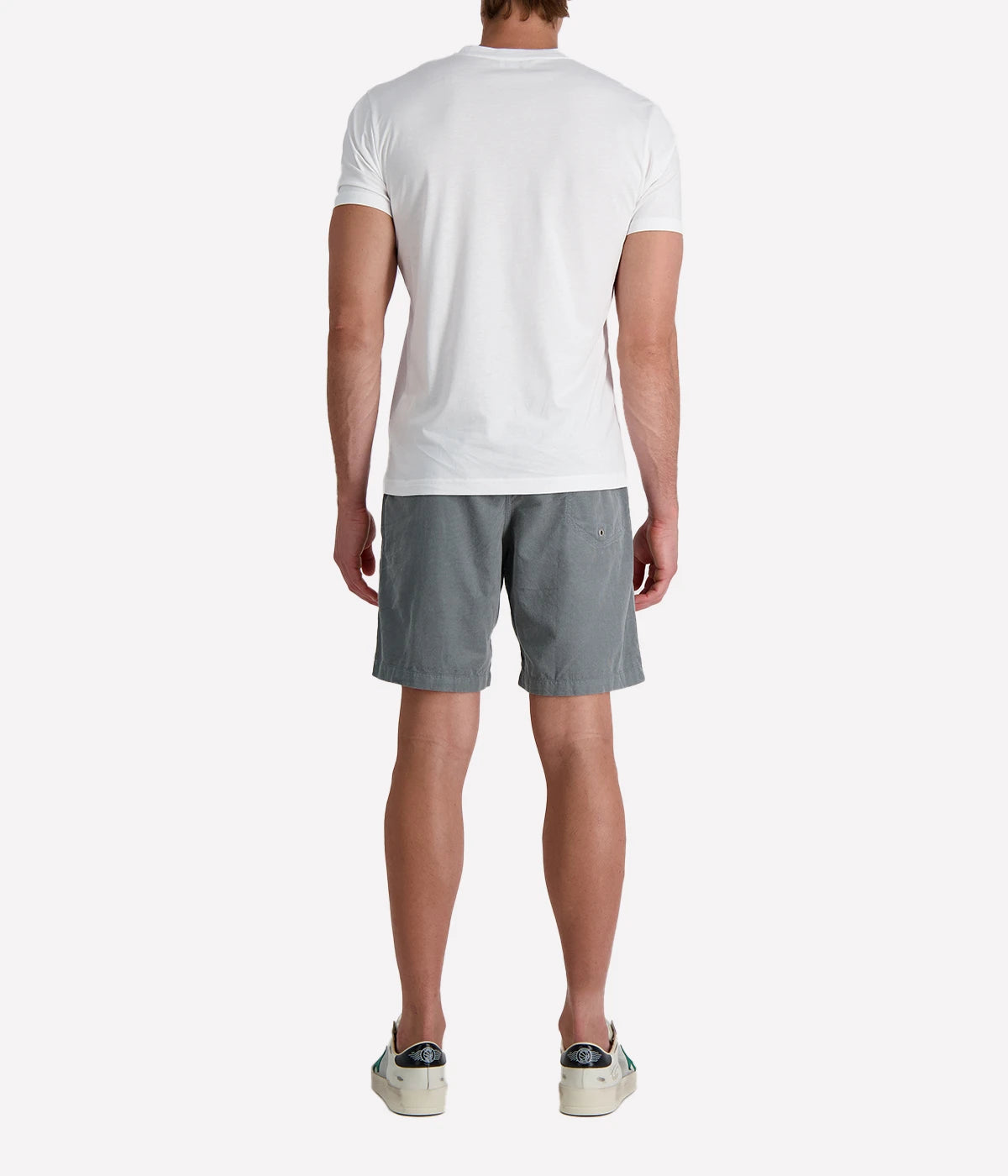 Hartford long-fit corduroy shorts in olive green with an elastic drawstring waistband and relaxed silhouette, made from 100% organic cotton for breathable summer comfort.
