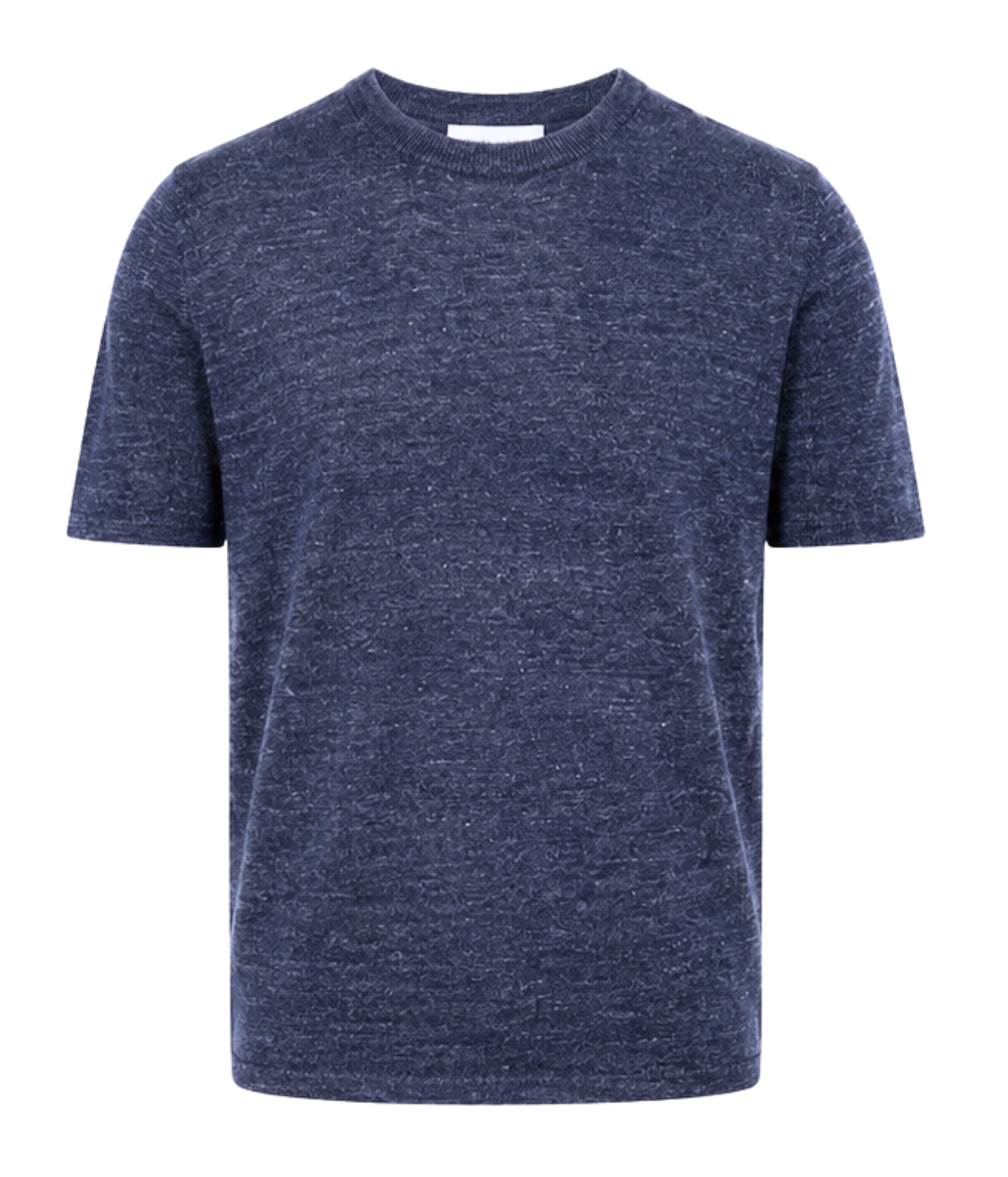 Roberto Collina Girocollo Mc in NAVY - Ghost Mannequin Front Shot