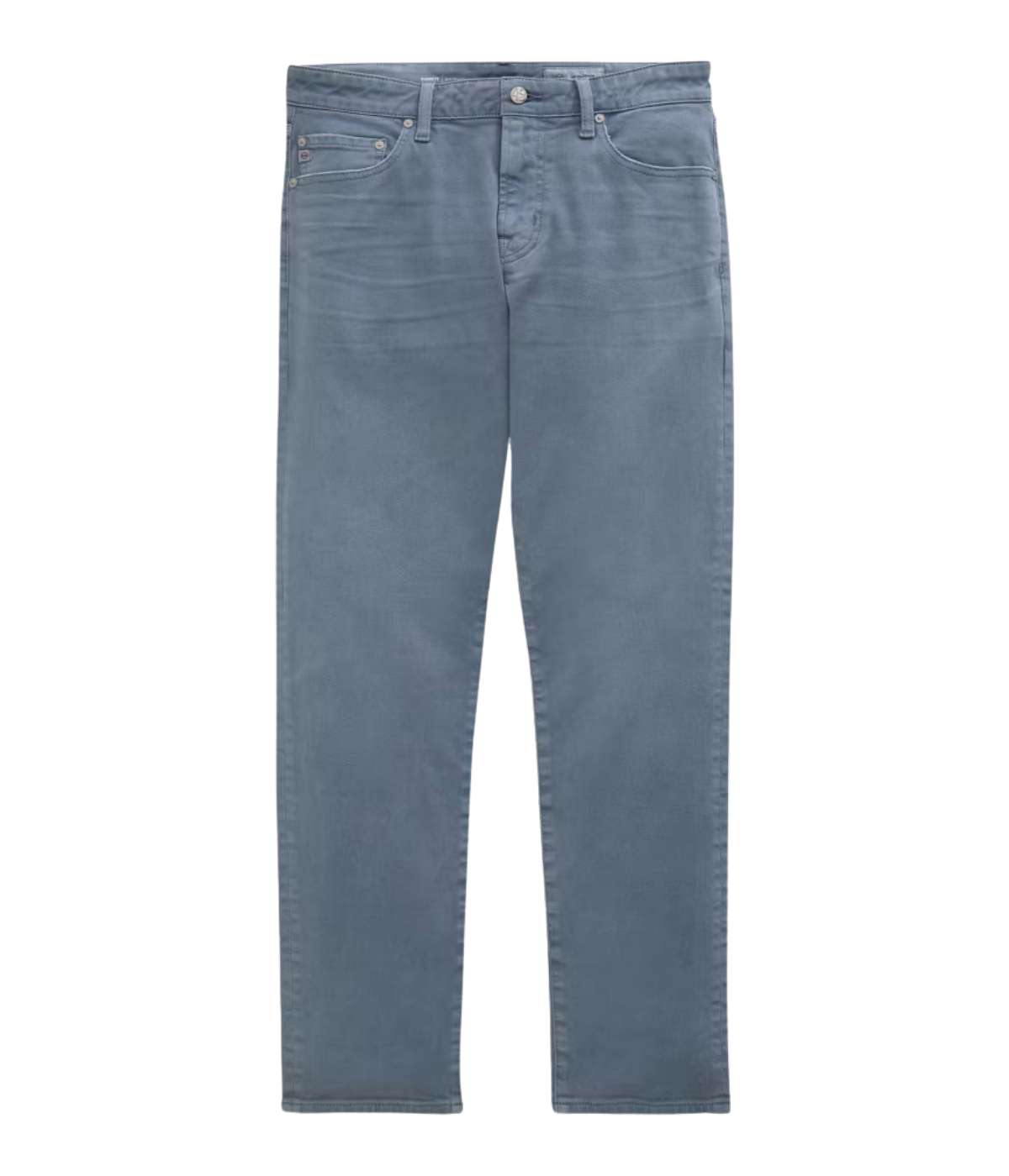 AG Everett Jean in 7 Years Sulfur Ashline flat lay front view.