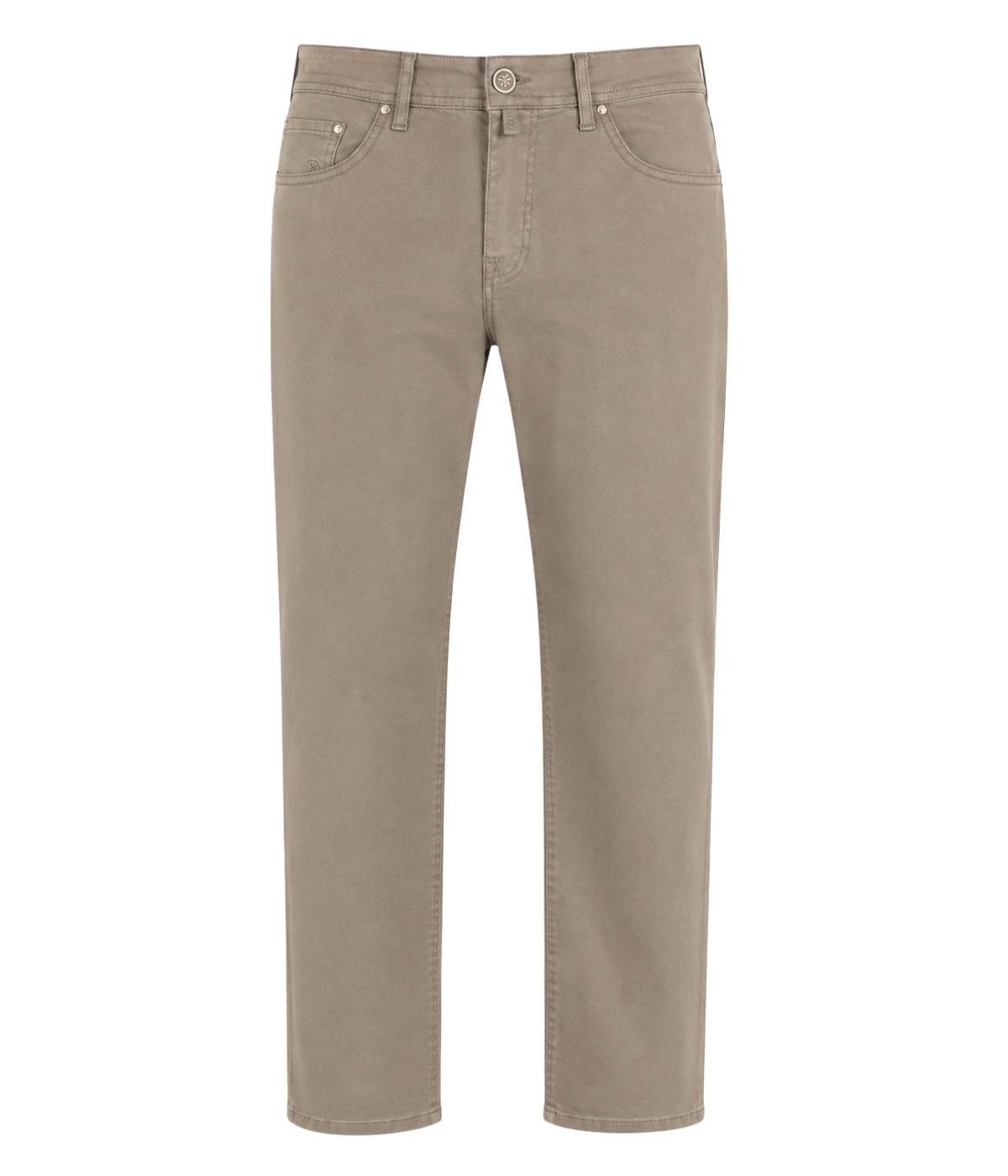 Pant 5 Pkt Slim Fit Bard In B75 Brown Suede Patch