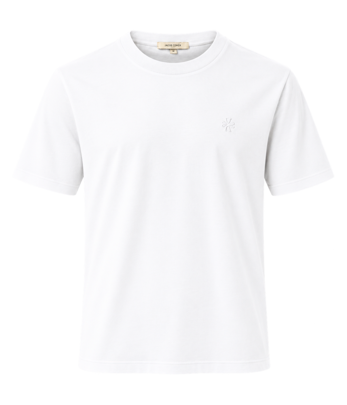 Front product view of Jacob Cohën Girocollo Costina T-Shirt in Optical White