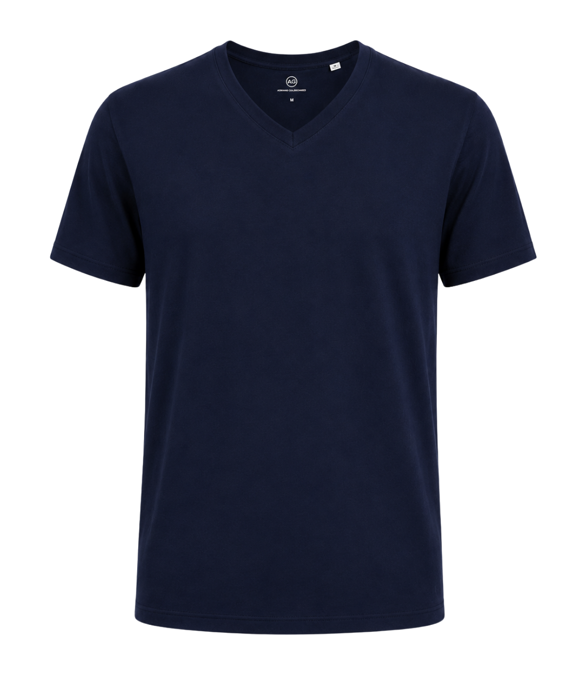 AG Bryce Vee Deep Navy Ghost Manniquin Front View Cotton V-Neck T-Shirt