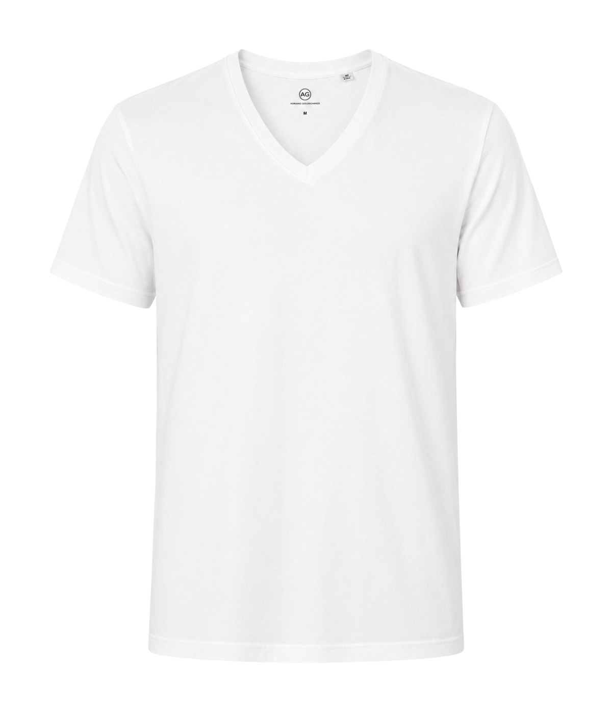 AG Bryce Vee True White Ghost Manniquin Front View Cotton V-Neck T-Shirt